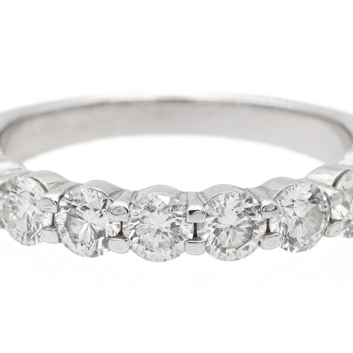 Bague Demi alliance Or blanc Diamant - Image 7