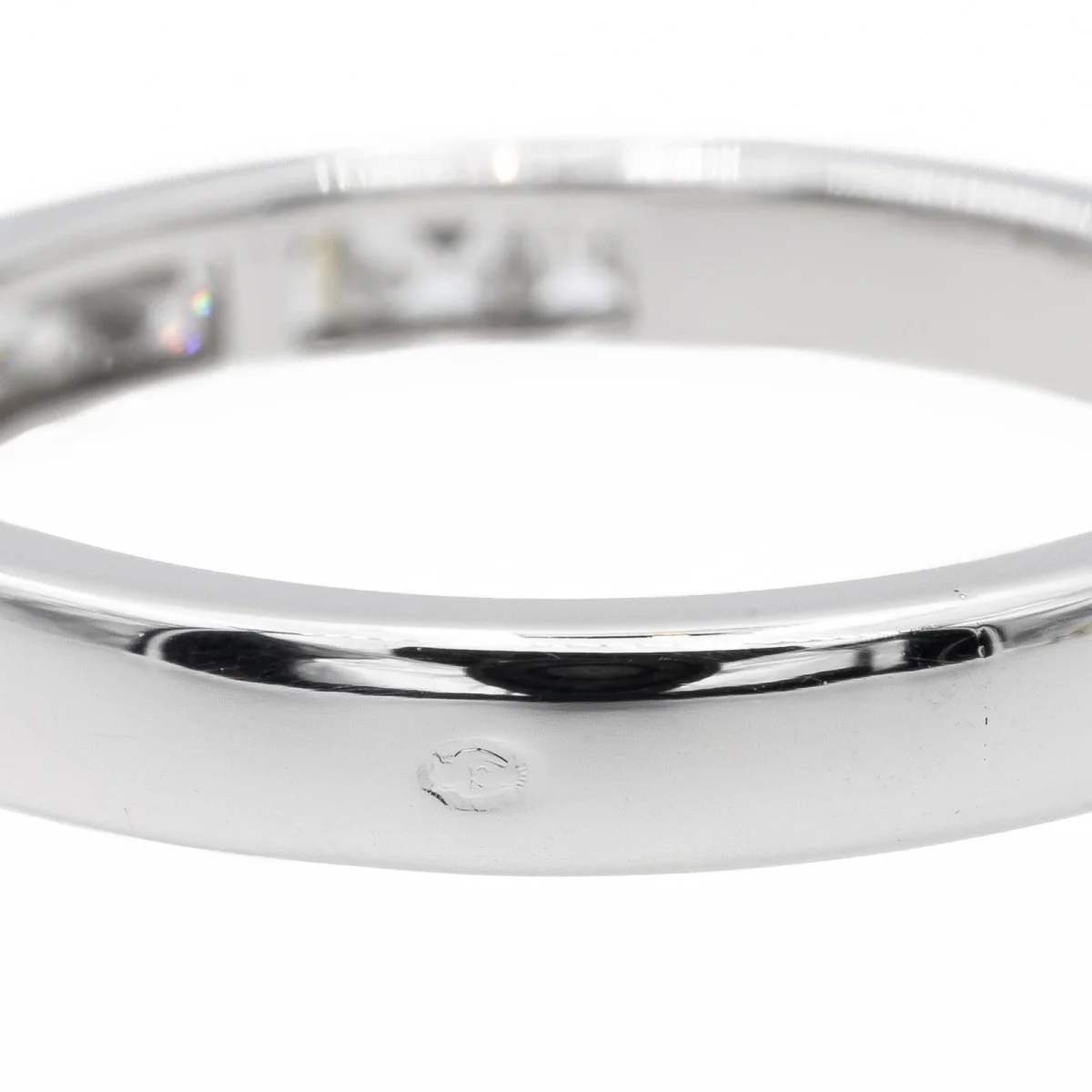 Bague Demi alliance Or blanc Diamant - Image 6
