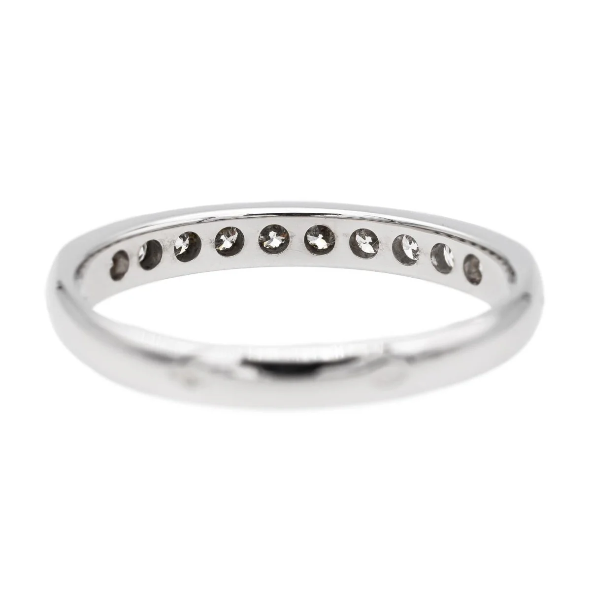 Bague demi alliance en or blanc et diamants - Image 5