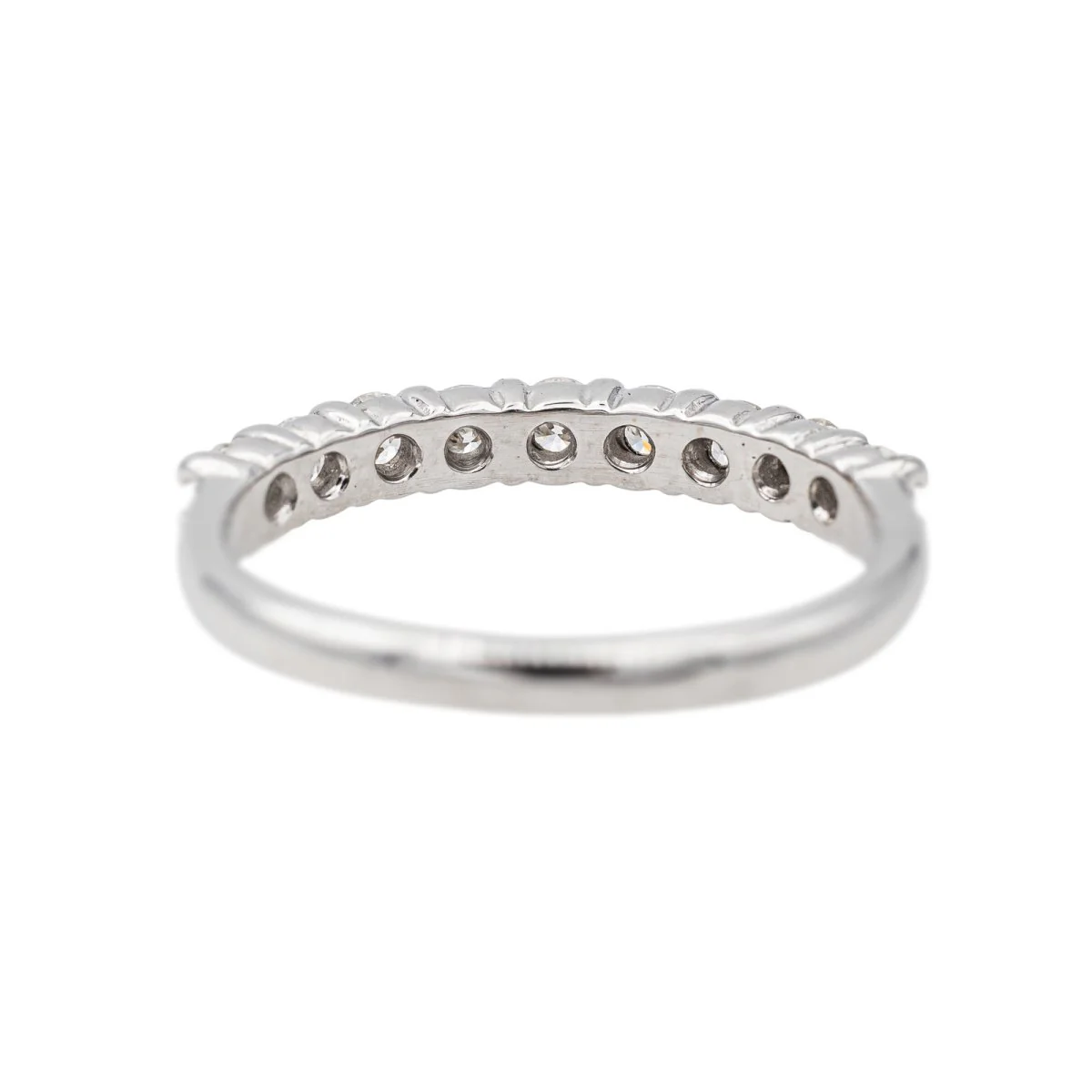 Bague Demi alliance Or blanc Diamant - Image 5