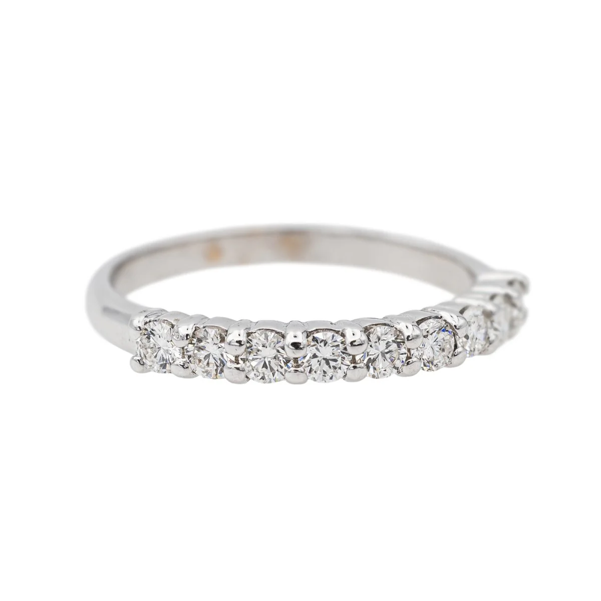 Bague Demi alliance Or blanc Diamant - Image 6