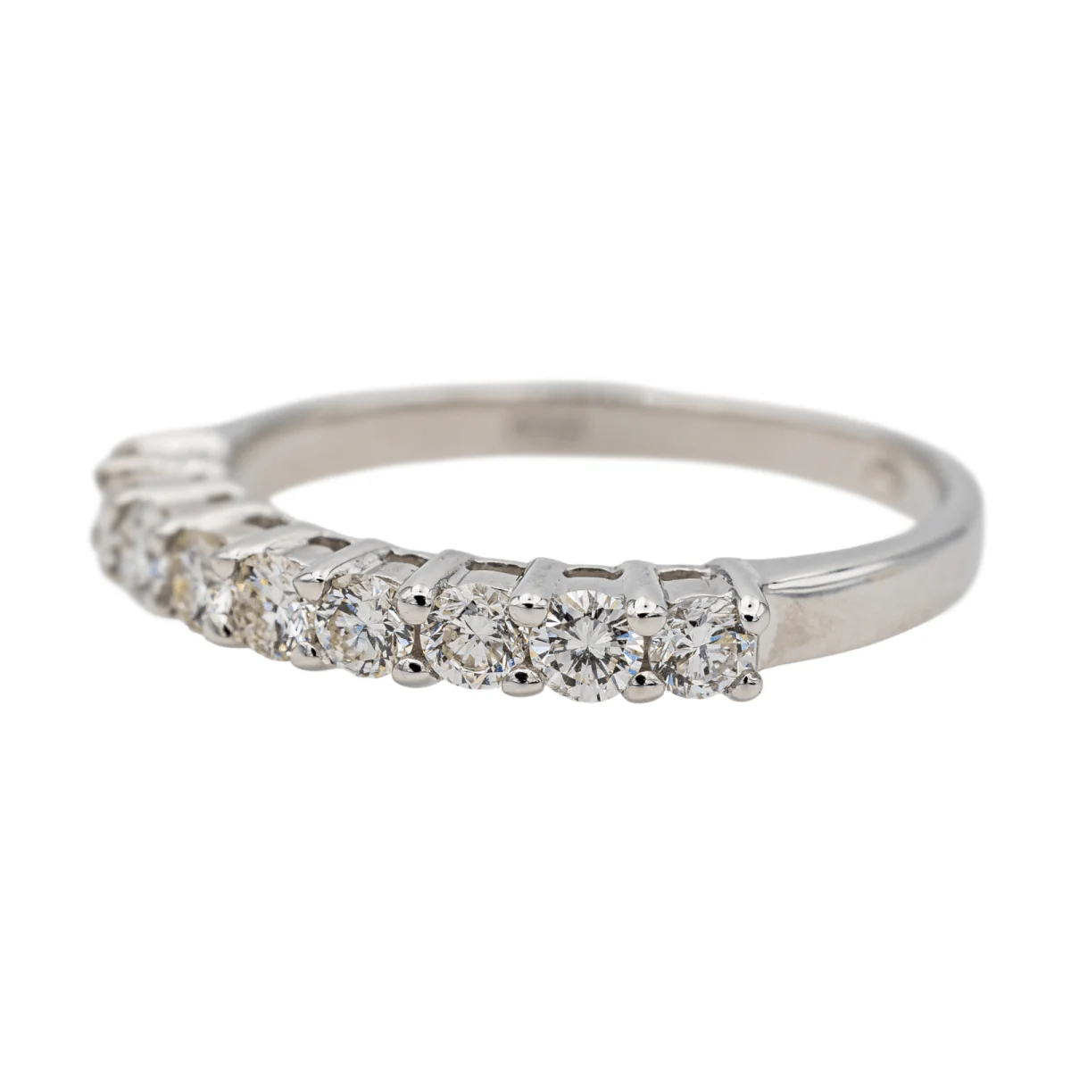 Bague Alliance en or blanc et diamants - Image 3