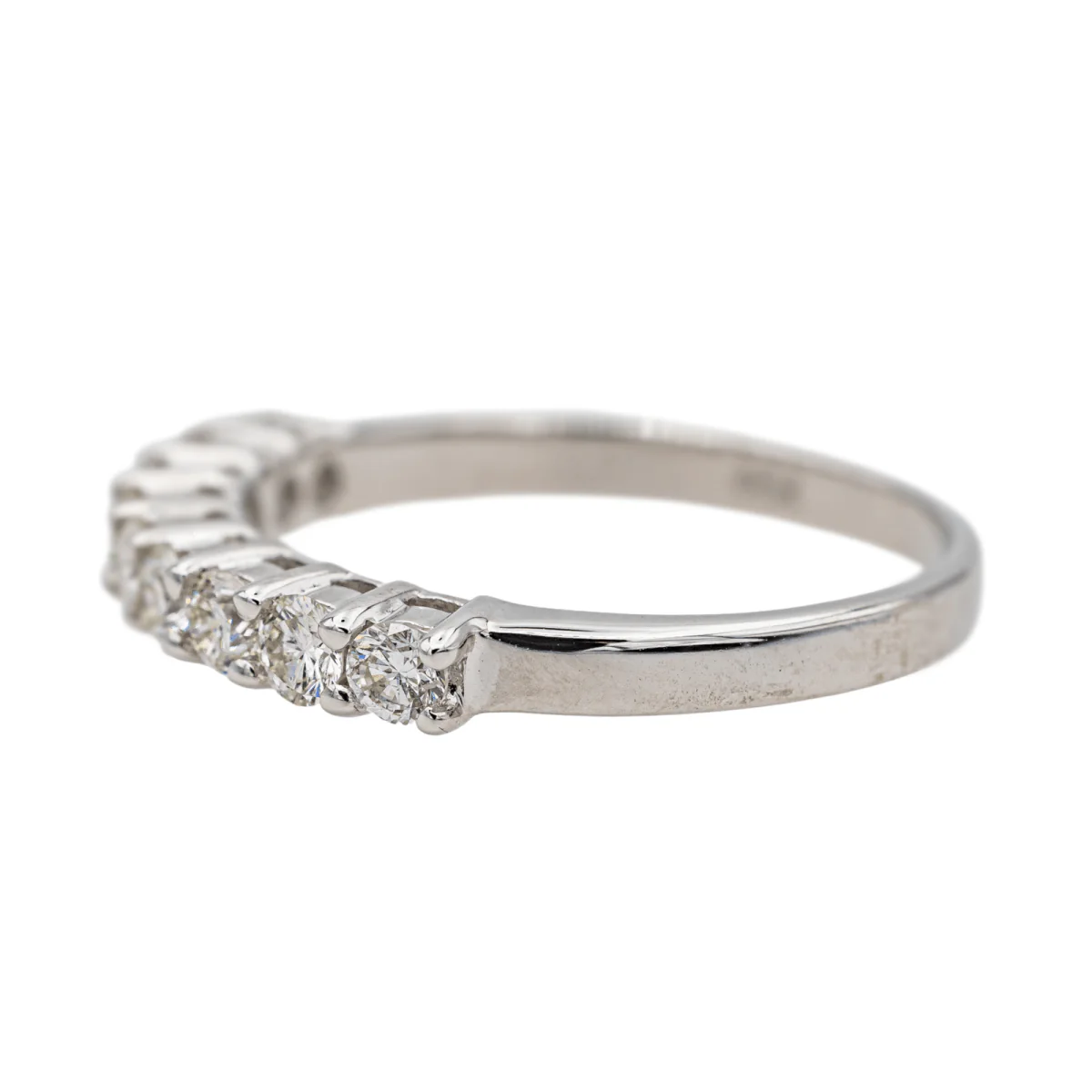 Bague Alliance en or blanc et diamants - Image 4