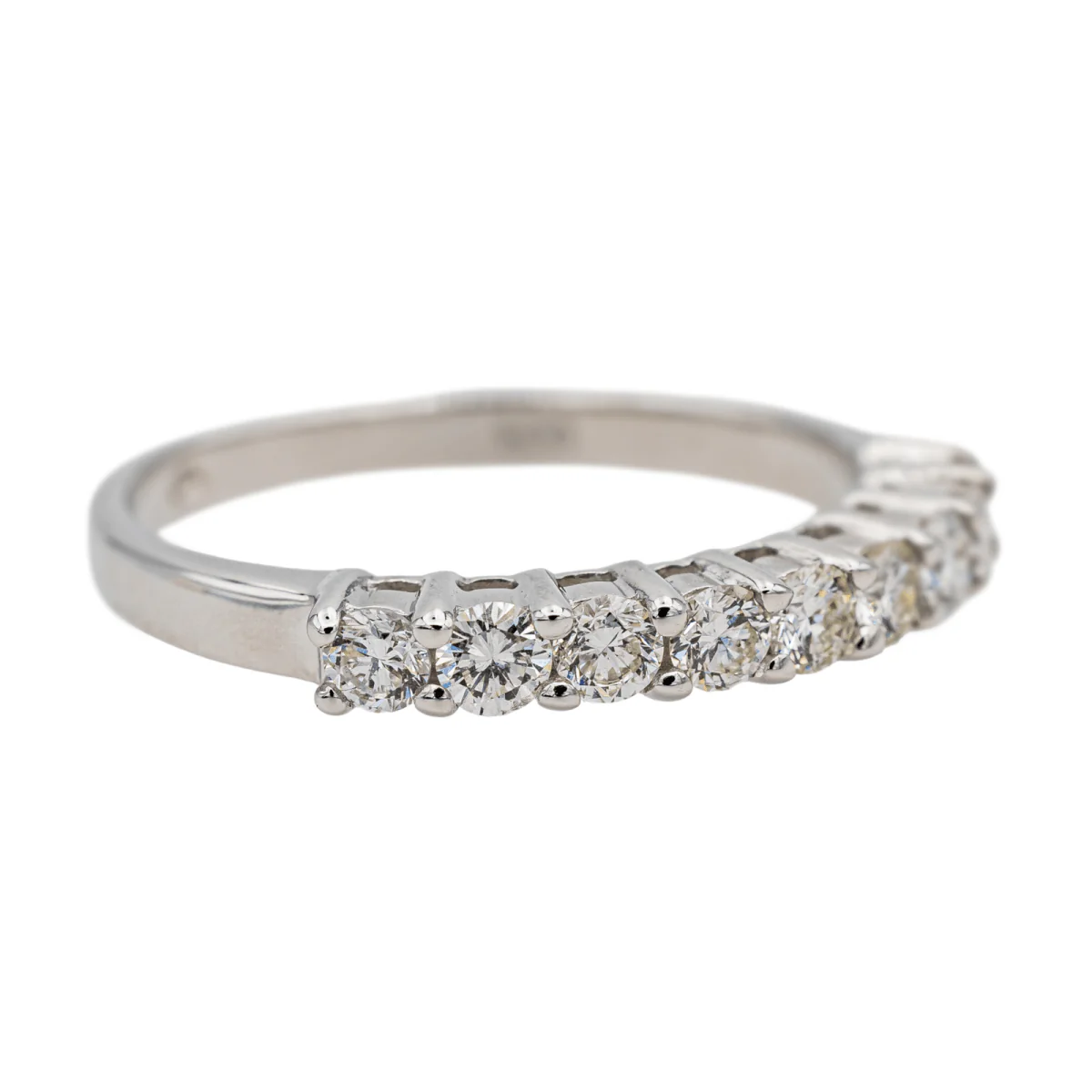 Bague Alliance en or blanc et diamants - Image 6