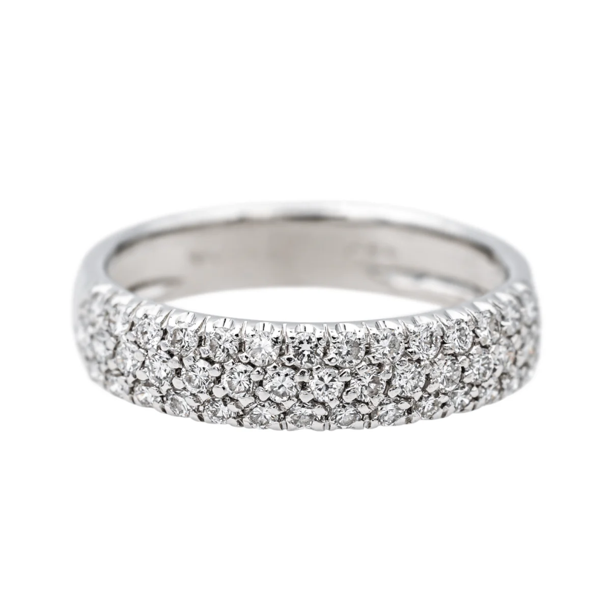 Bague Alliance en or blanc et diamants