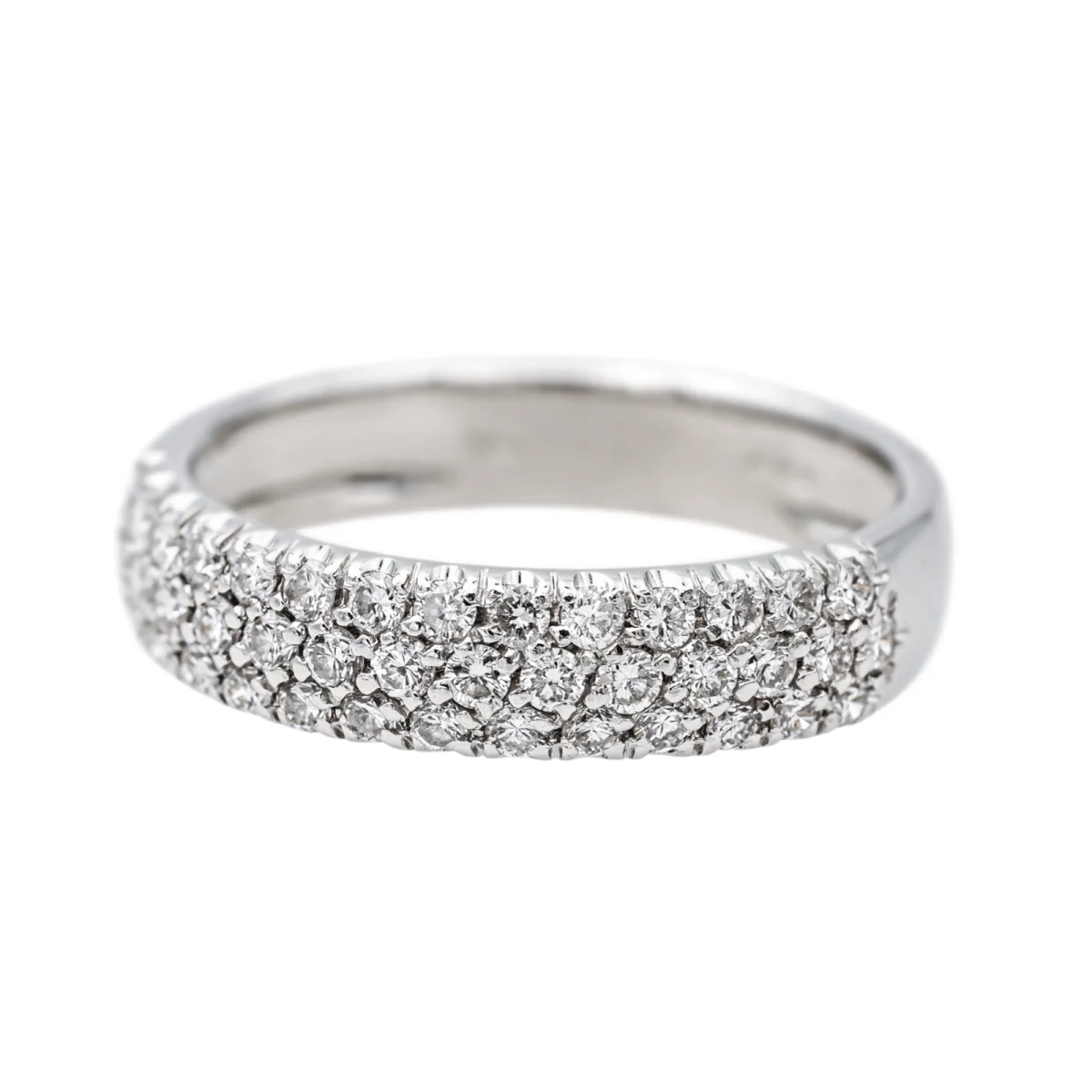 Bague Alliance en or blanc et diamants - Image 3
