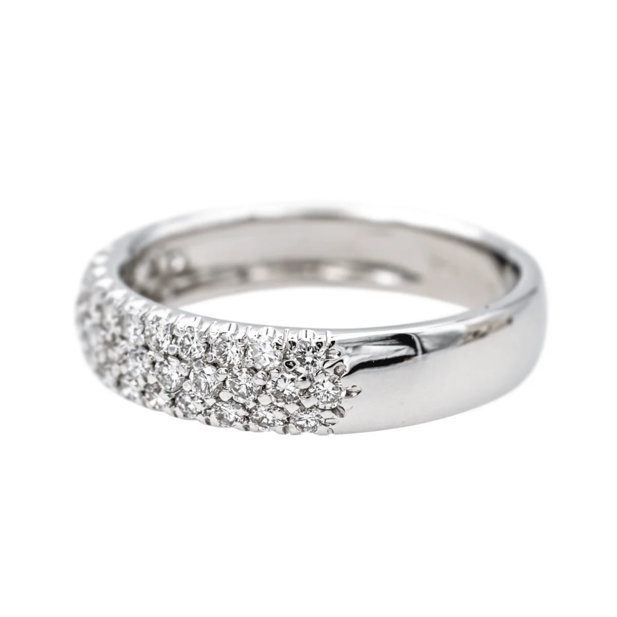 Bague Alliance en or blanc et diamants - Image 4
