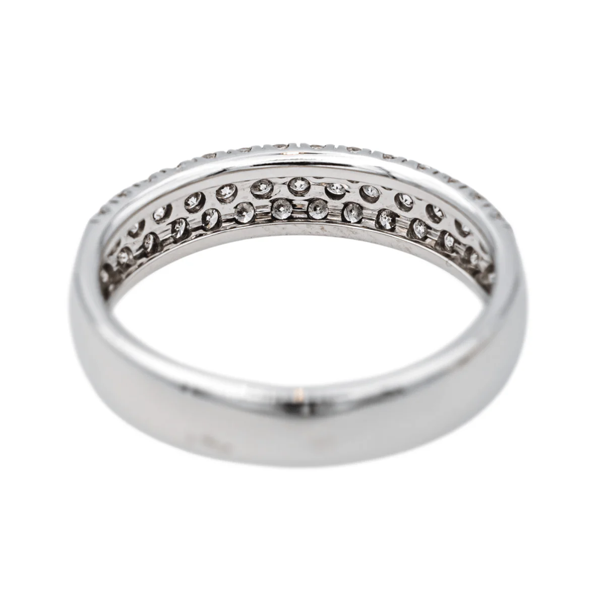 Bague Alliance en or blanc et diamants - Image 5