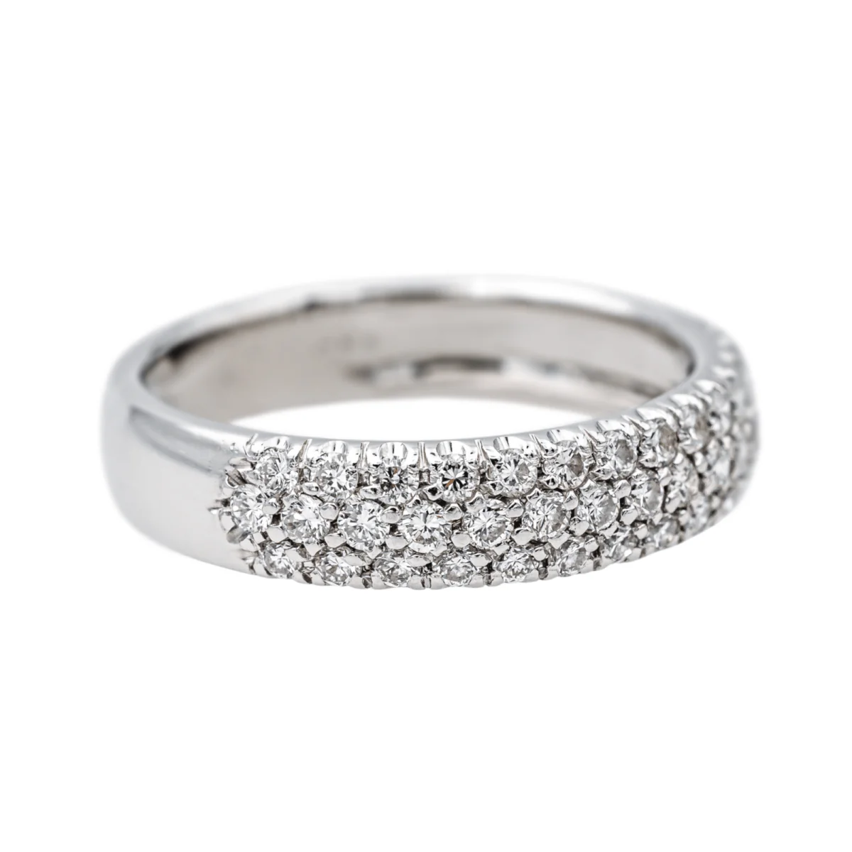 Bague Alliance en or blanc et diamants - Image 6