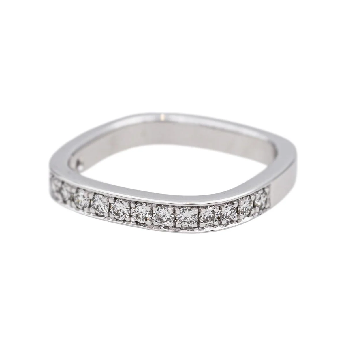 Bague Alliance en or blanc et diamants - Image 3
