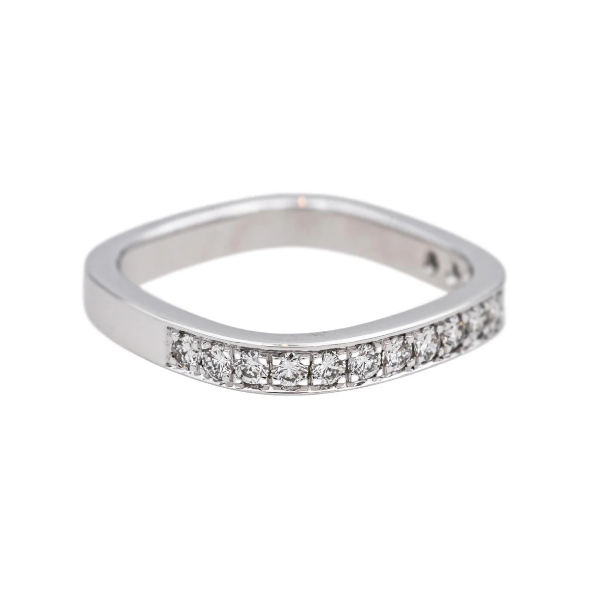 Bague Alliance en or blanc et diamants - Image 6