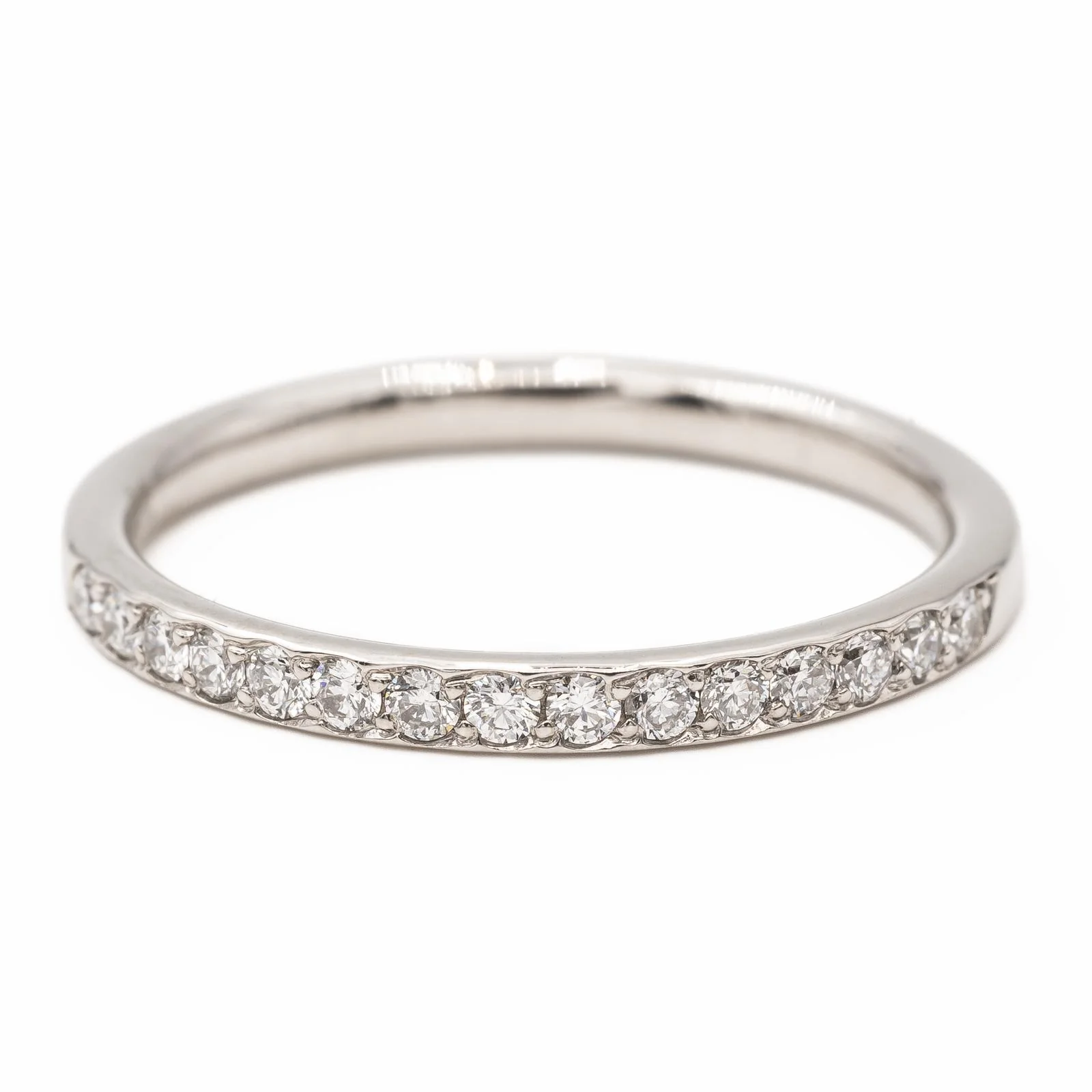 Bague Demi alliance Or blanc Diamant