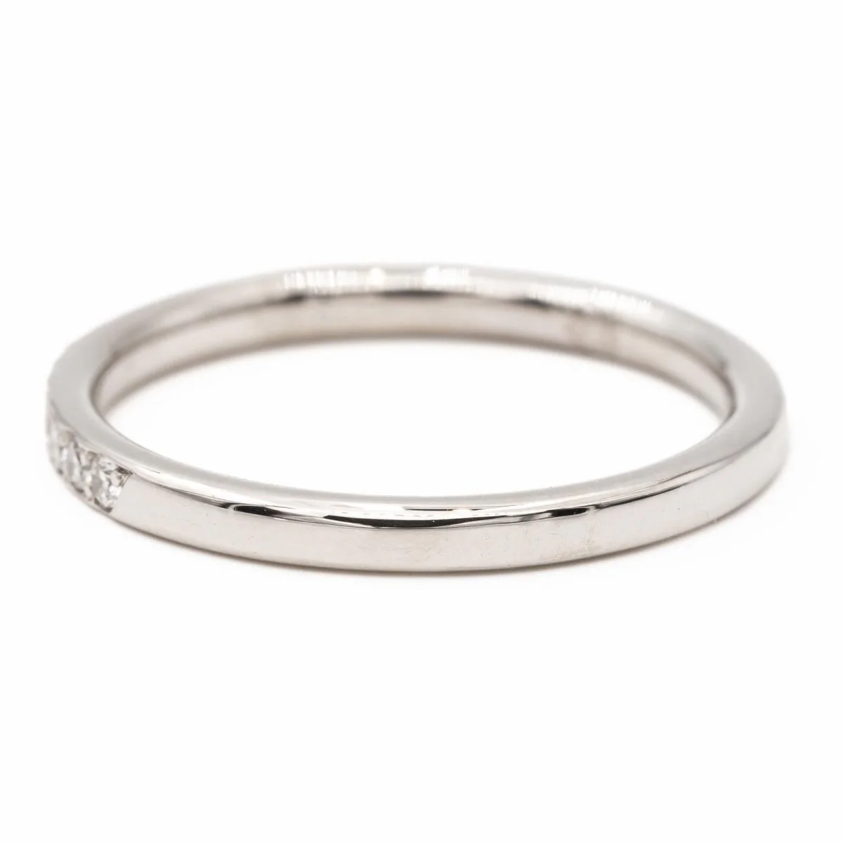 Bague Demi alliance Or blanc Diamant - Image 11