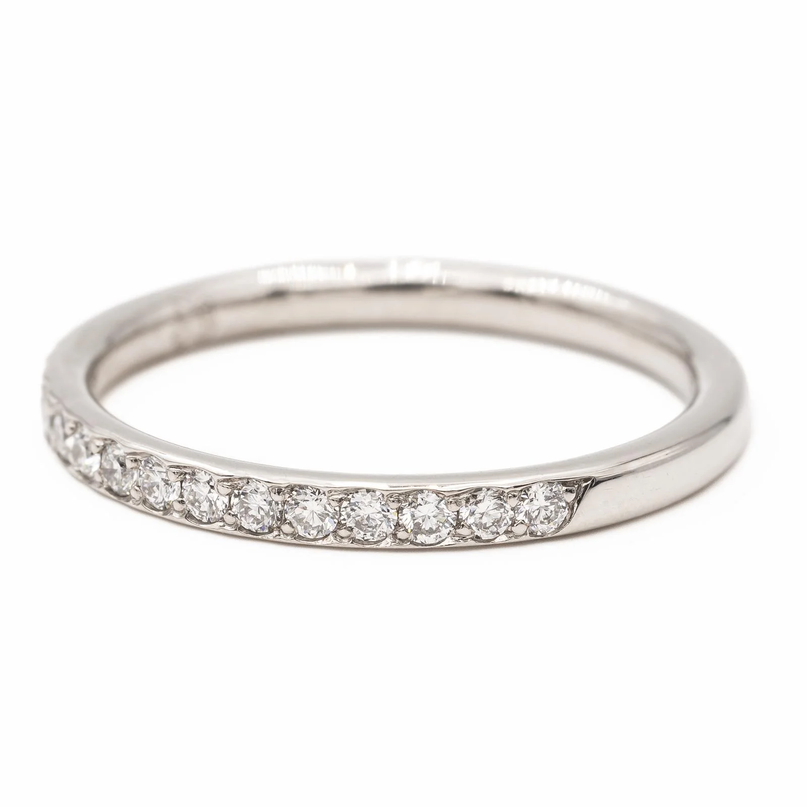 Bague Demi alliance Or blanc Diamant - Image 3