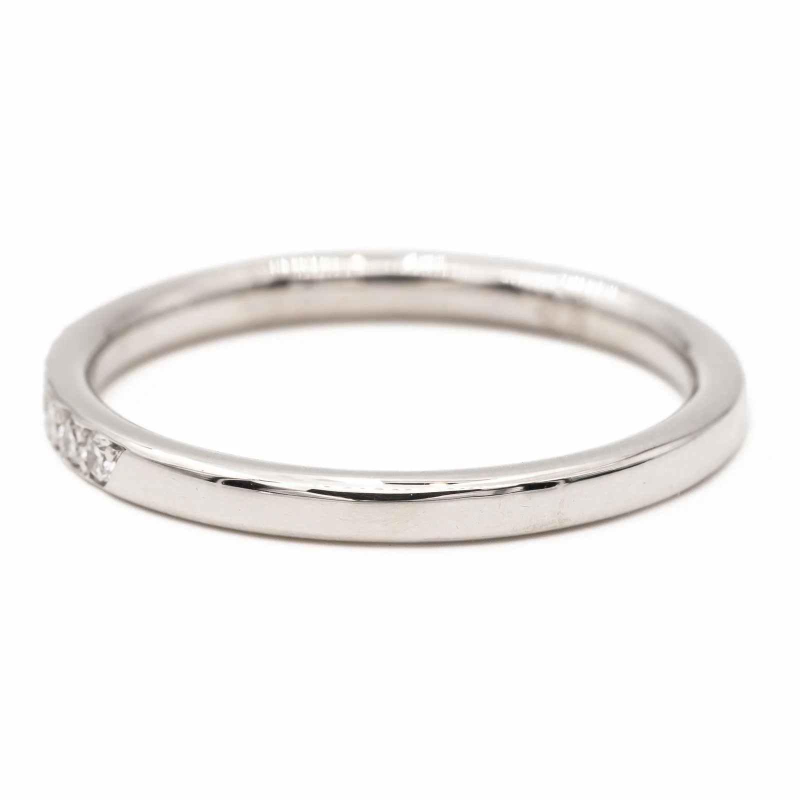 Bague Demi alliance Or blanc Diamant - Image 4