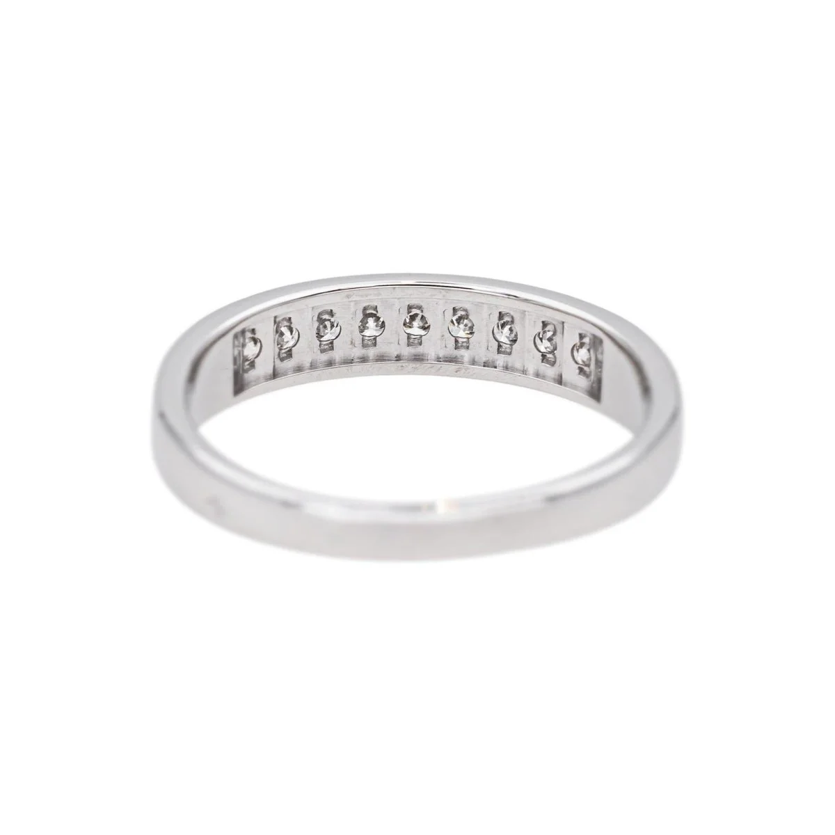 Bague Alliance en or blanc et diamants - Image 5
