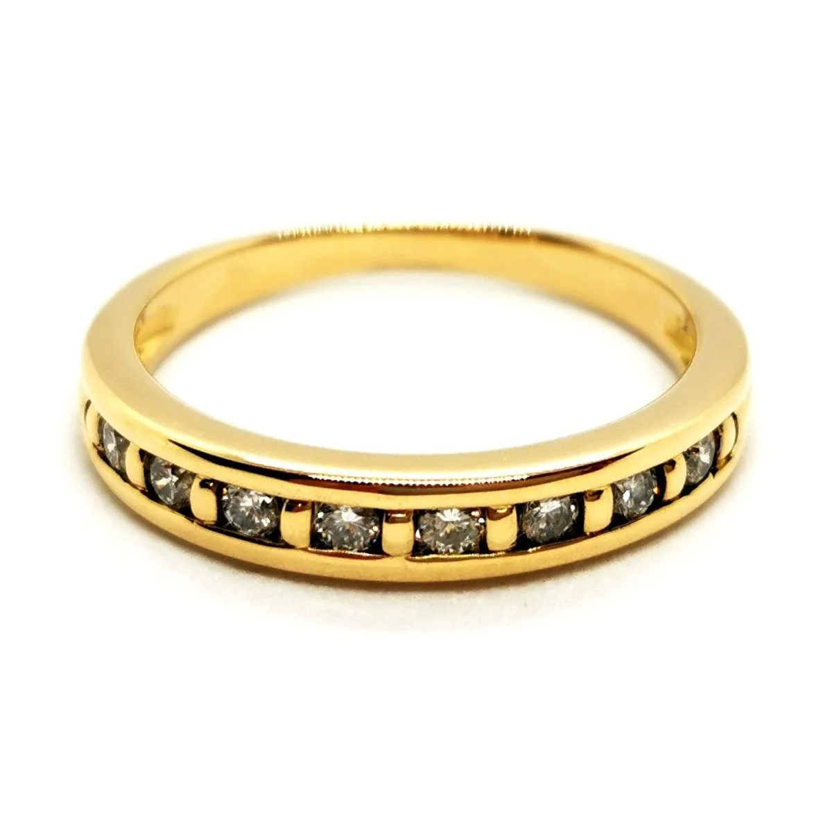 Bague Demi alliance Or jaune Diamant