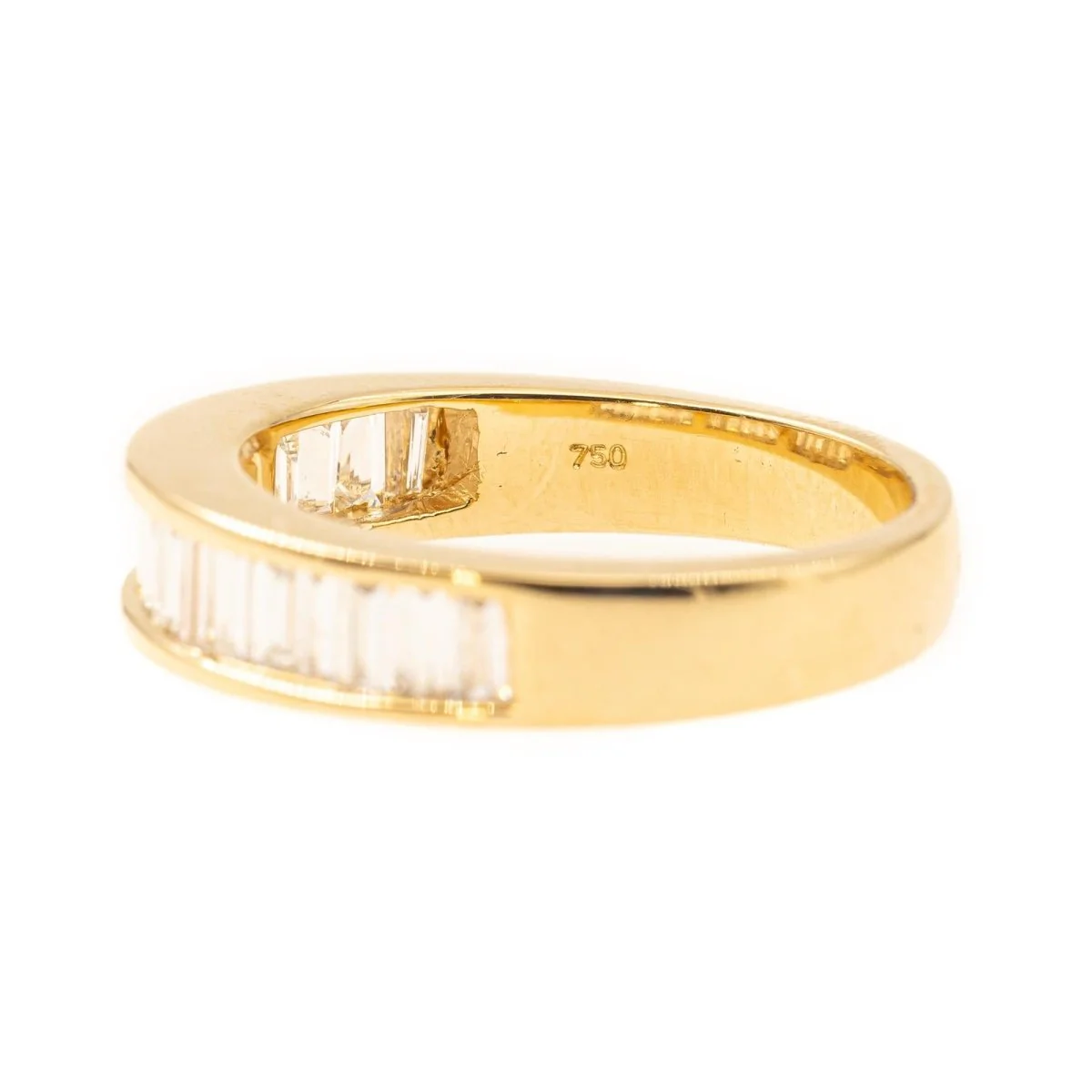 Bague Alliance en or jaune et diamants - Image 2