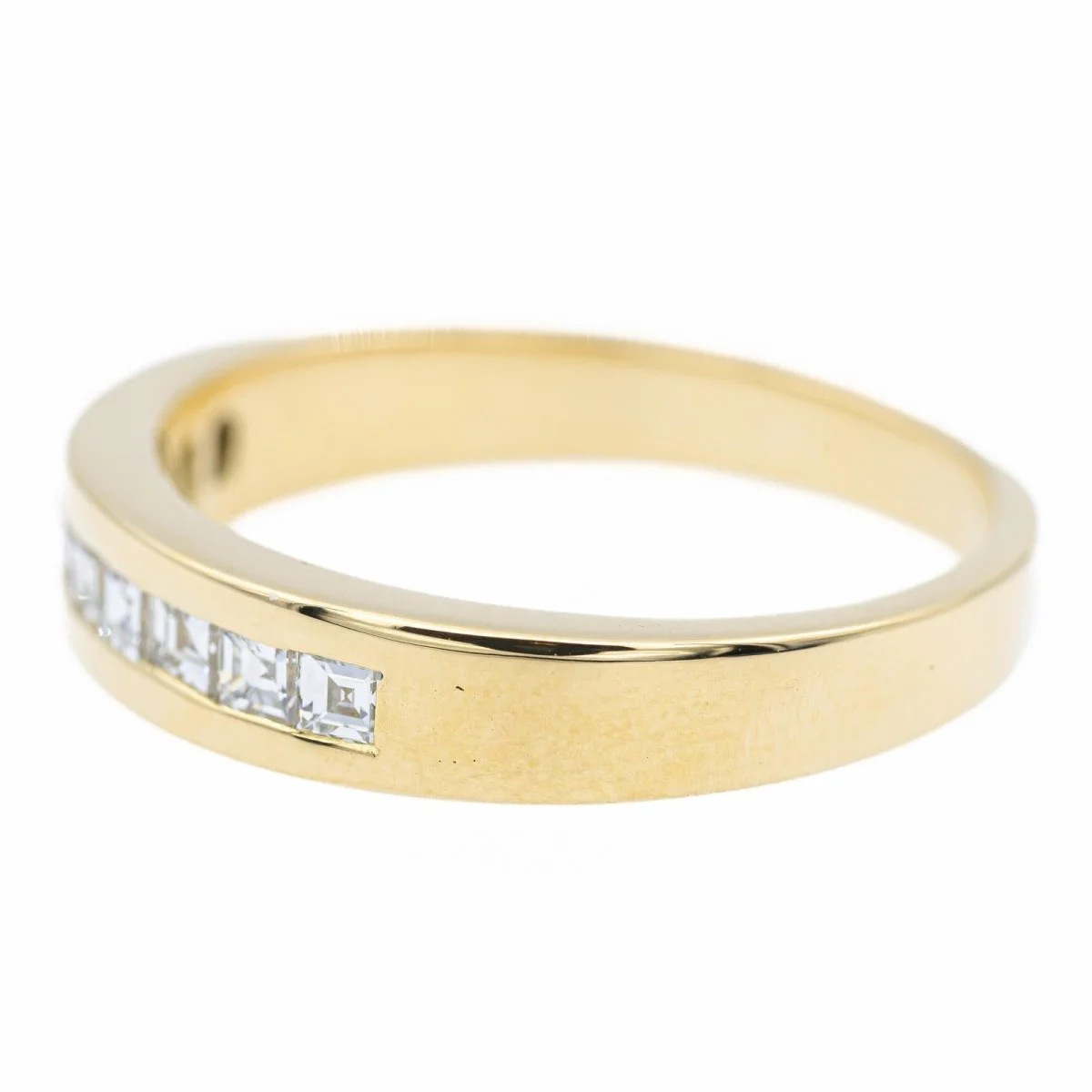 Bague Alliance en or jaune et diamants - Image 3