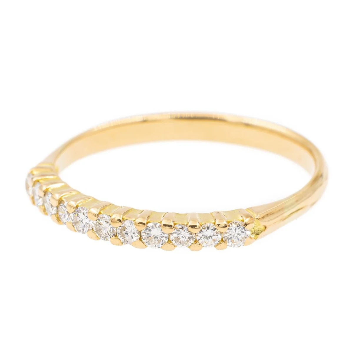 Bague Alliance en or jaune et diamants - Image 3