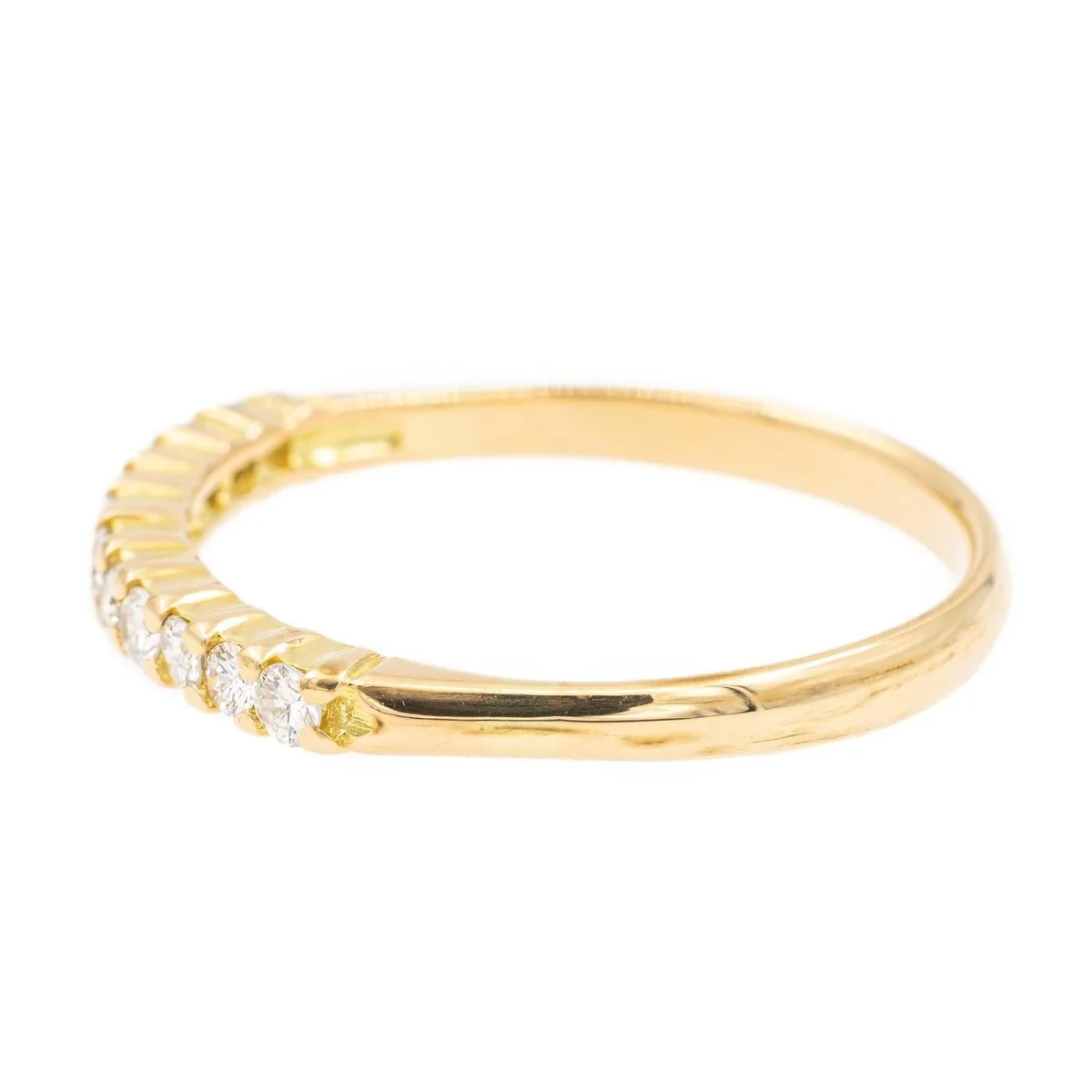 Bague Alliance en or jaune et diamants - Image 4
