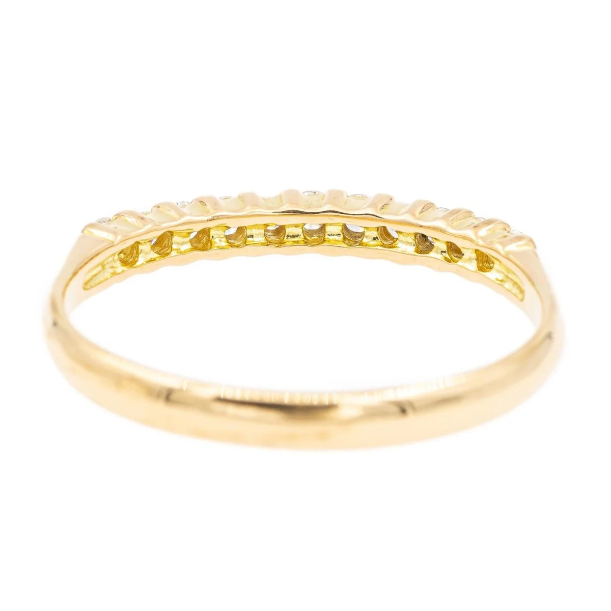 Bague Alliance en or jaune et diamants - Image 5