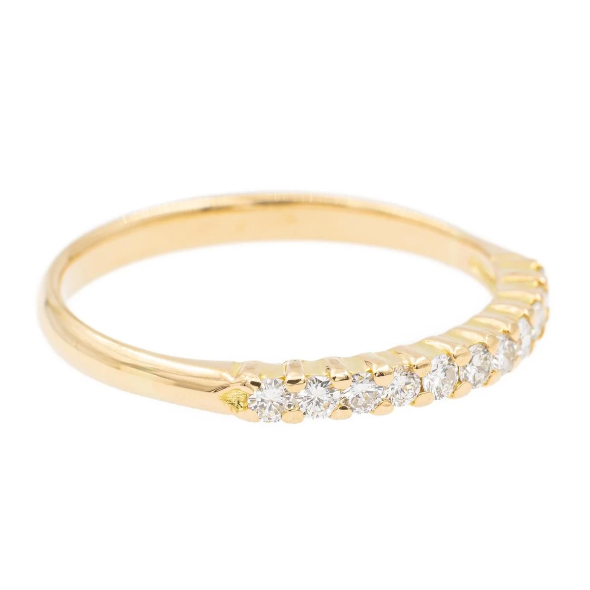 Bague Alliance en or jaune et diamants - Image 7