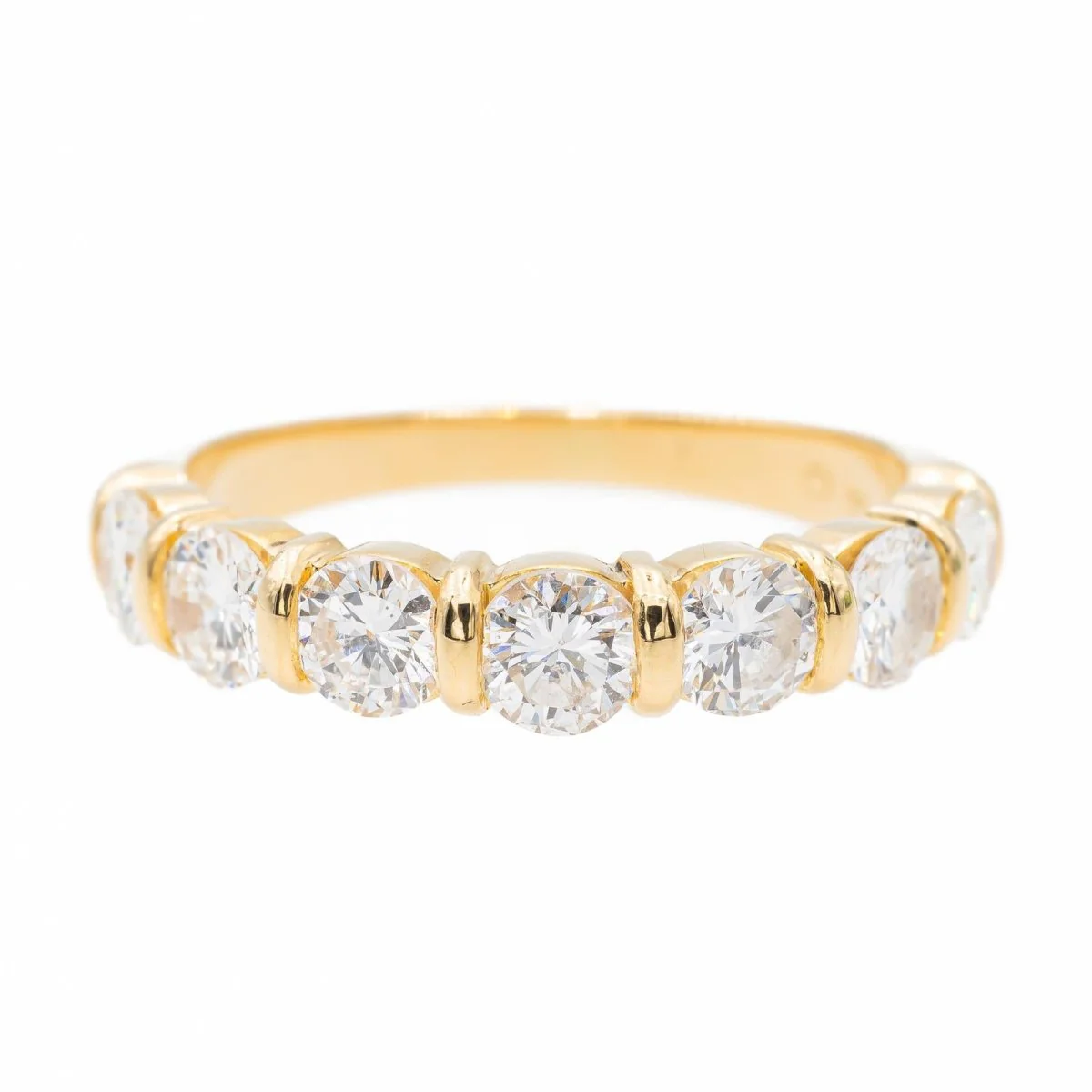 Bague Demi alliance Or jaune Diamant