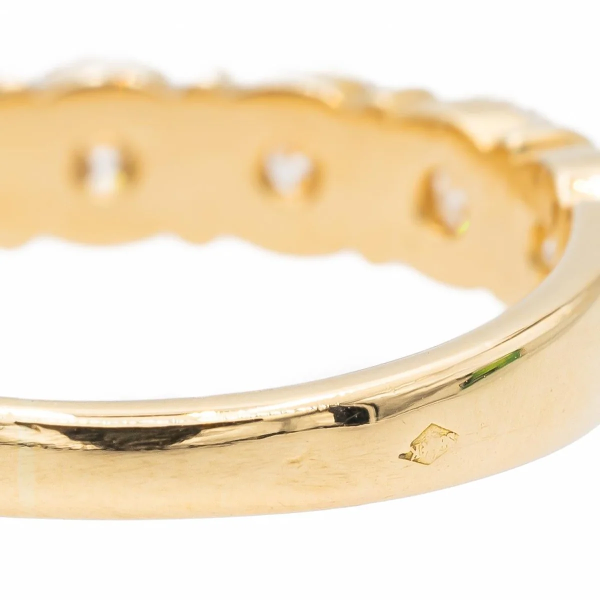 Bague Demi alliance Or jaune Diamant - Image 6