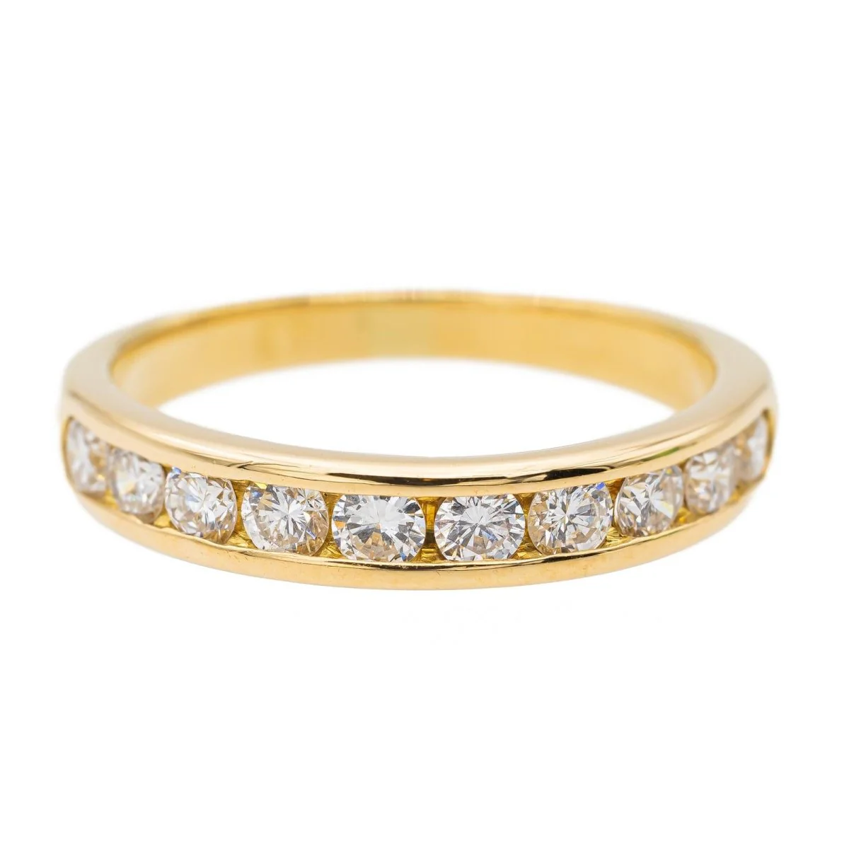 Bague Demi alliance Or jaune Diamant