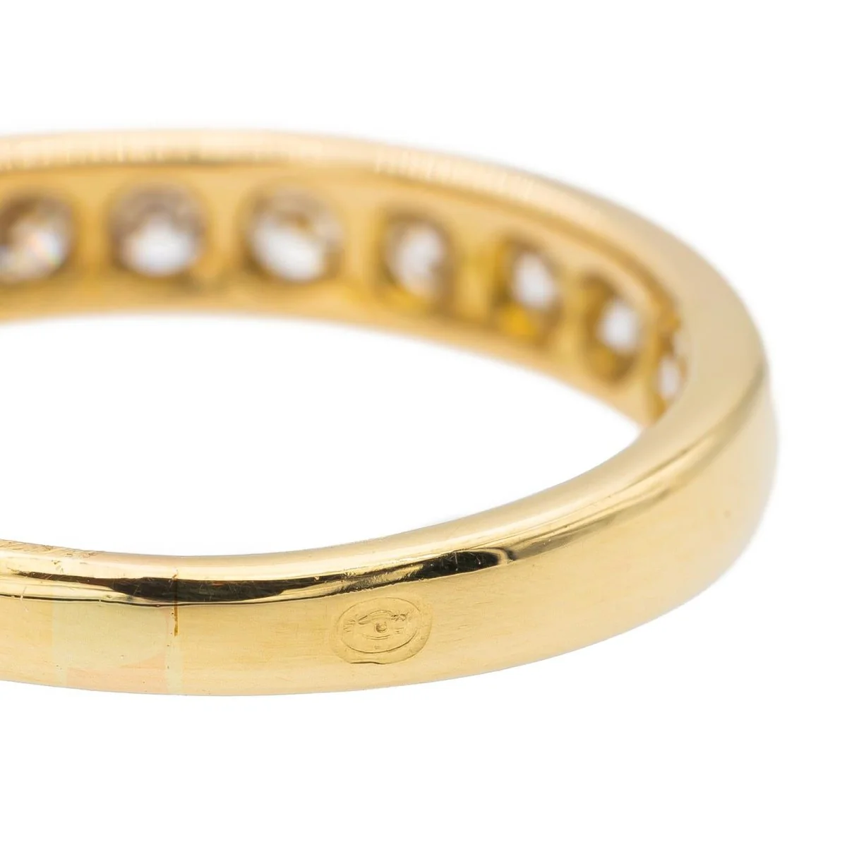 Bague Demi alliance Or jaune Diamant - Image 5