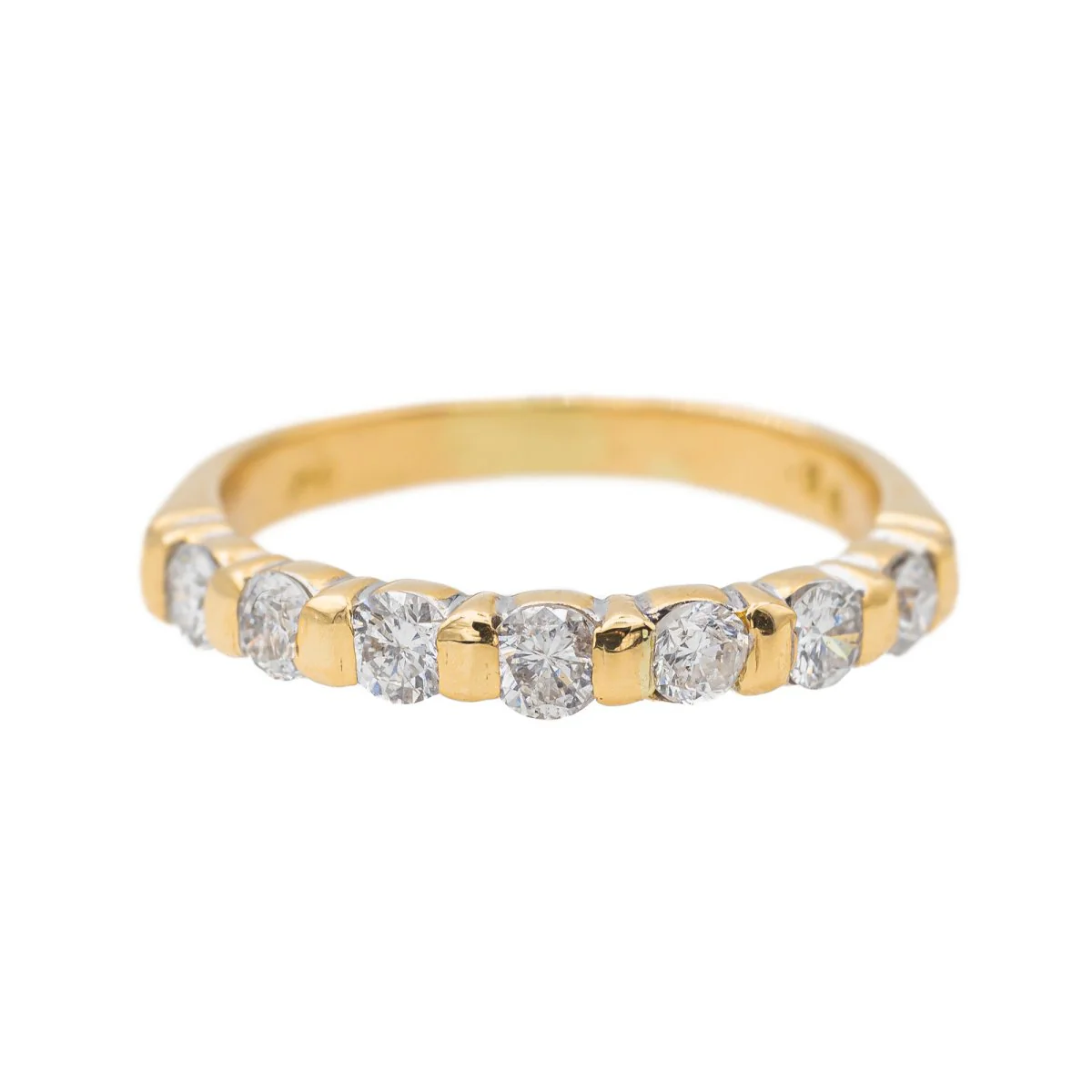 Bague Demi alliance Or jaune Diamant