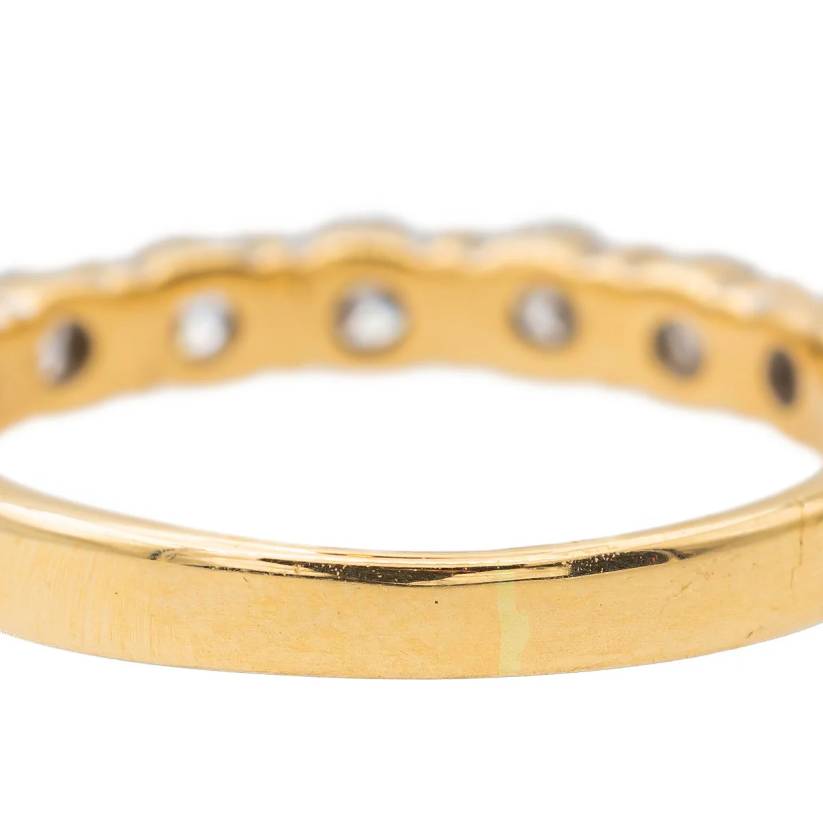 Bague Demi alliance Or jaune Diamant - Image 6