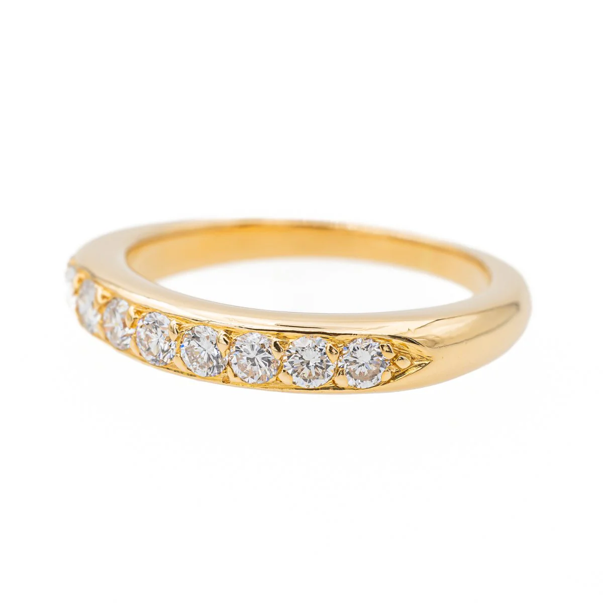 Bague Demi alliance Or jaune Diamant - Image 3