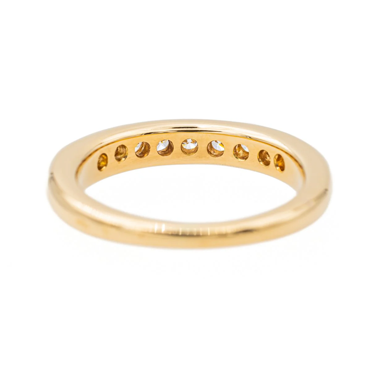 Bague Demi alliance Or jaune Diamant - Image 5
