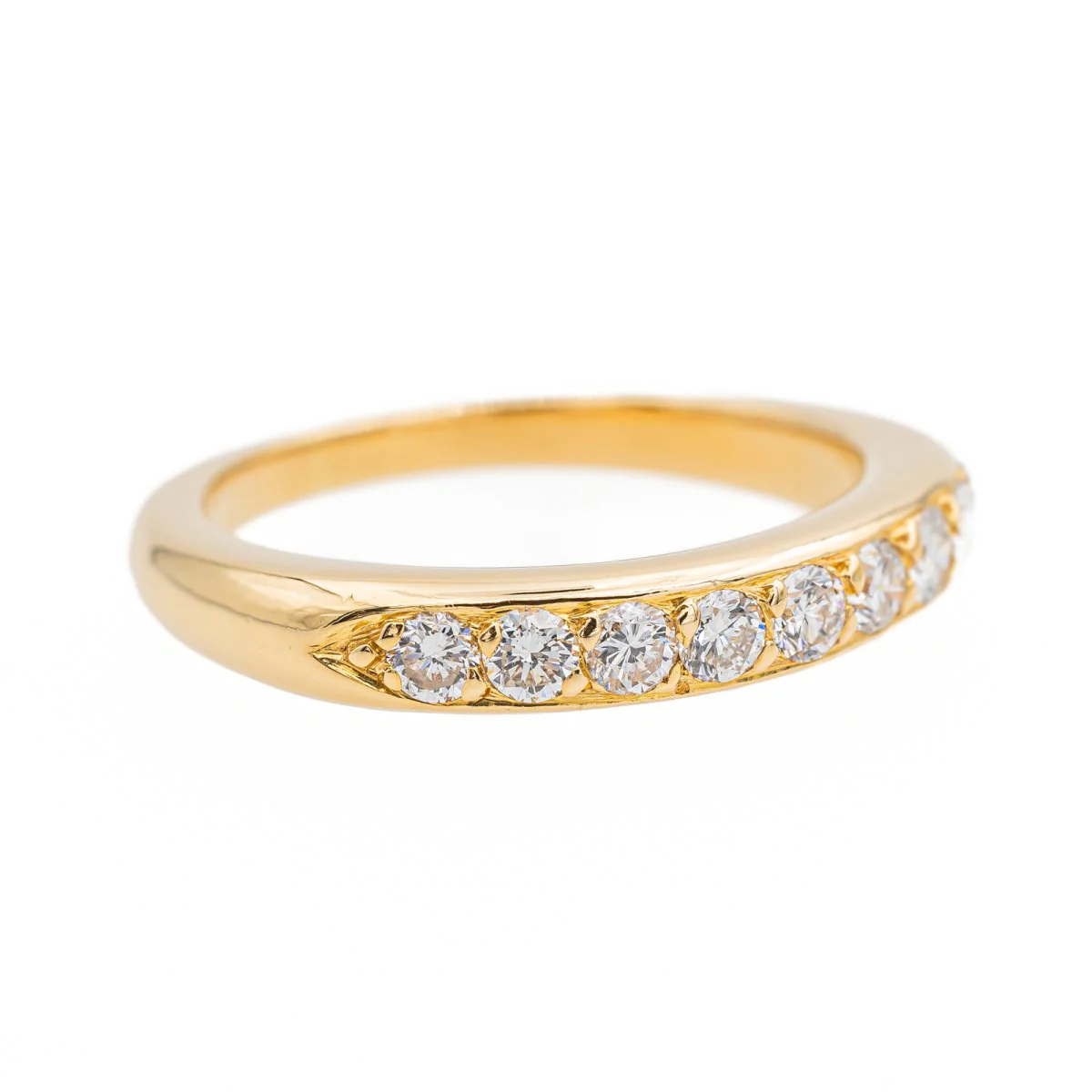 Bague Demi alliance Or jaune Diamant - Image 6
