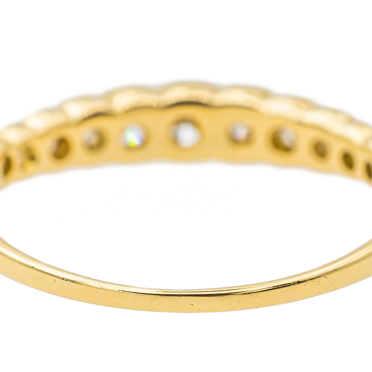 Bague Demi alliance Or jaune Diamant - Image 7