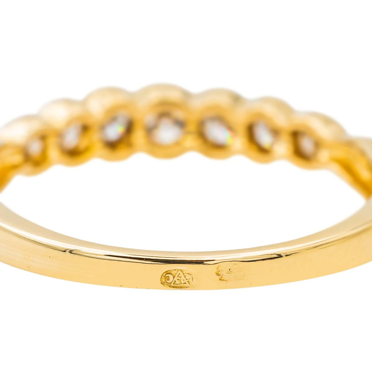 Bague Demi-alliance Or jaune Diamant - Image 7