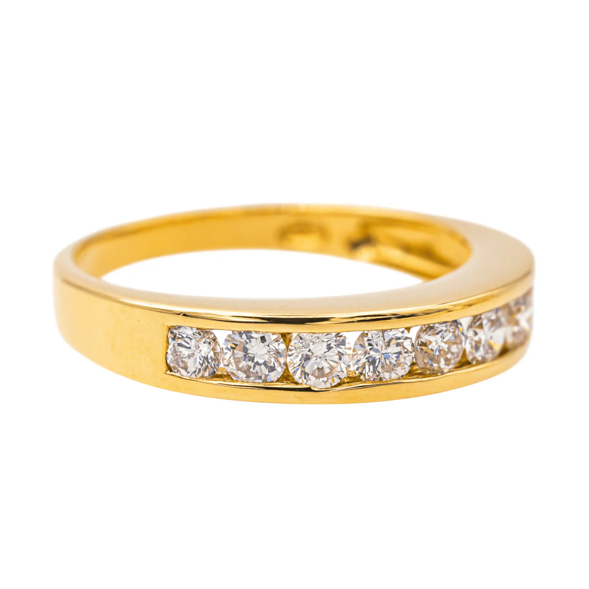 Bague Alliance en or jaune et diamants - Image 6