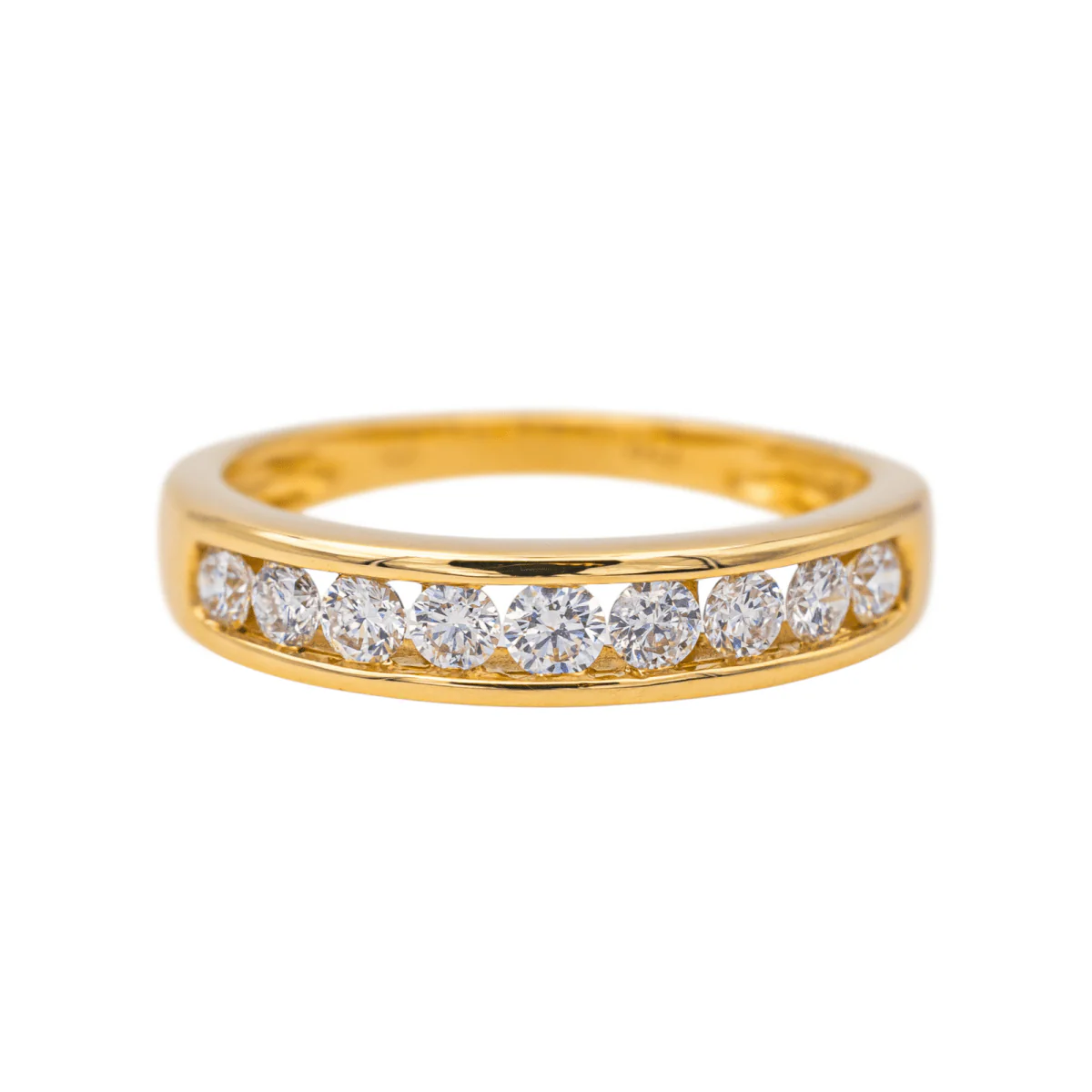 Bague Alliance en or jaune et diamants