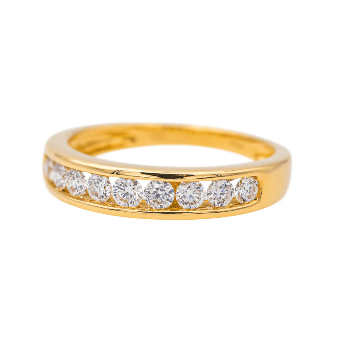 Bague Alliance en or jaune et diamants - Image 3