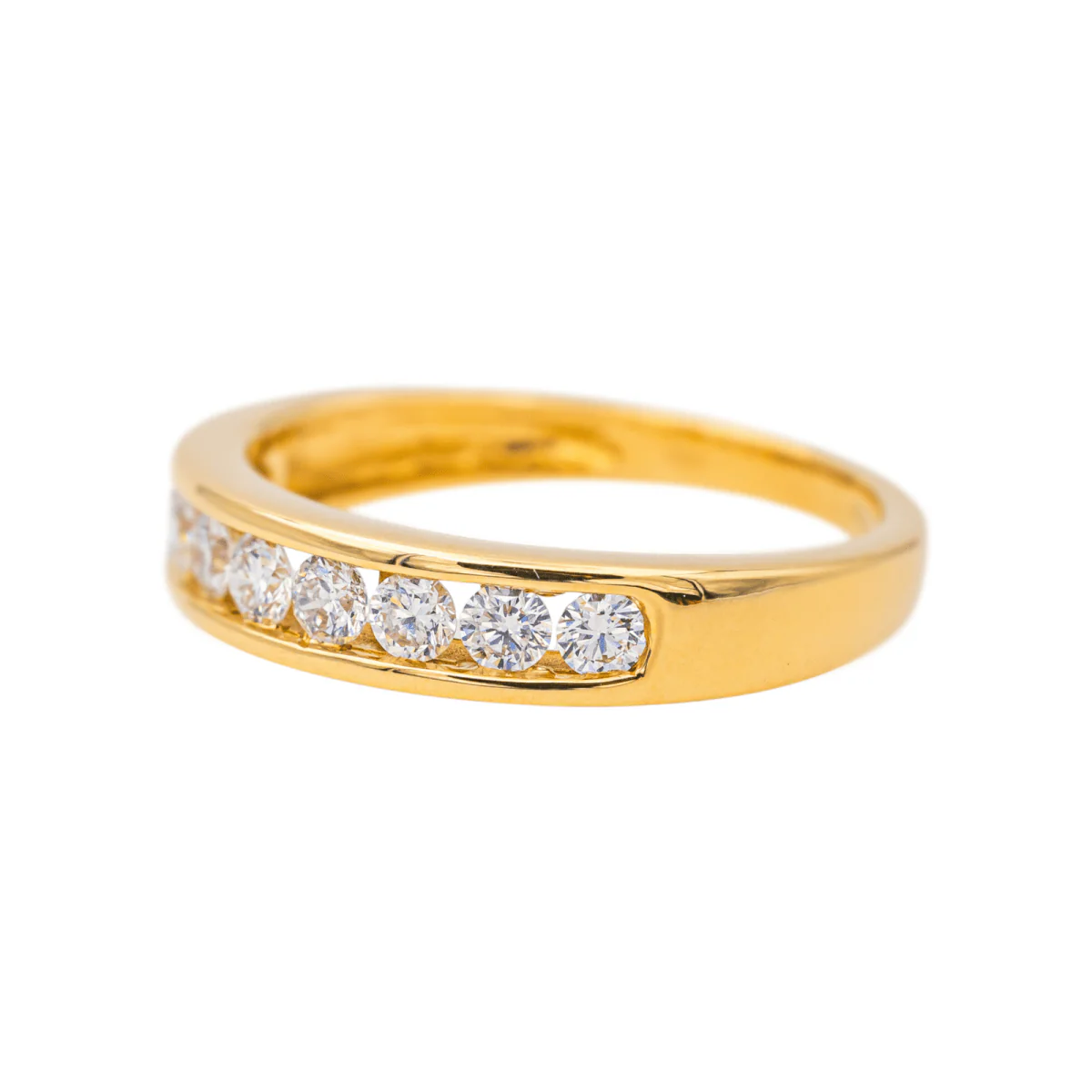 Bague Alliance en or jaune et diamants - Image 4