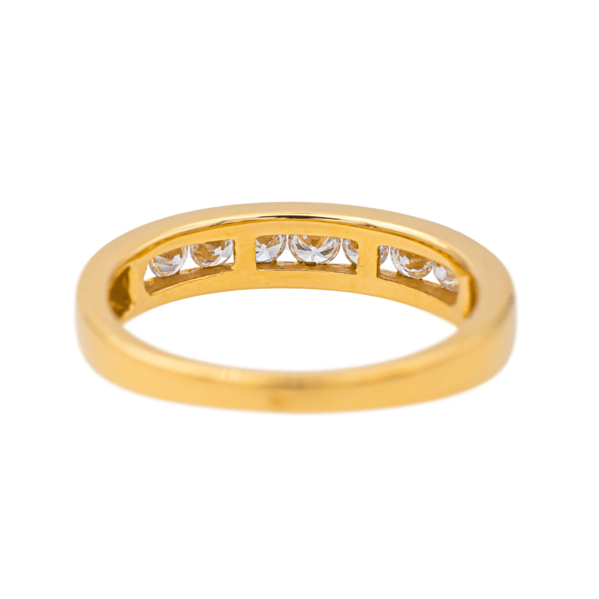 Bague Alliance en or jaune et diamants - Image 5