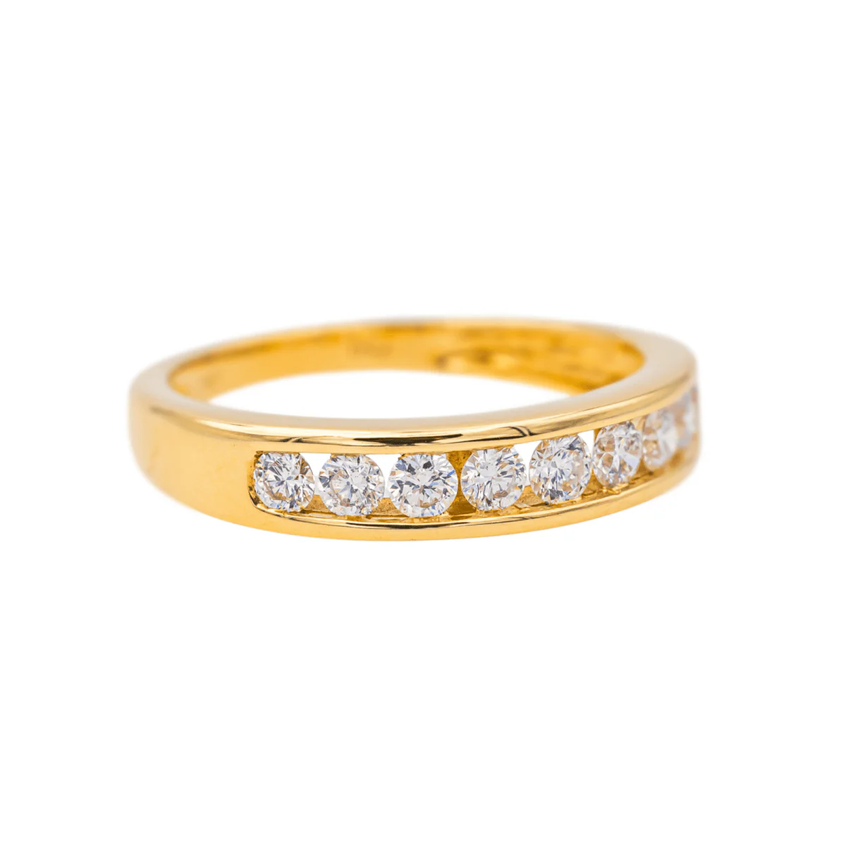 Bague Alliance en or jaune et diamants - Image 6