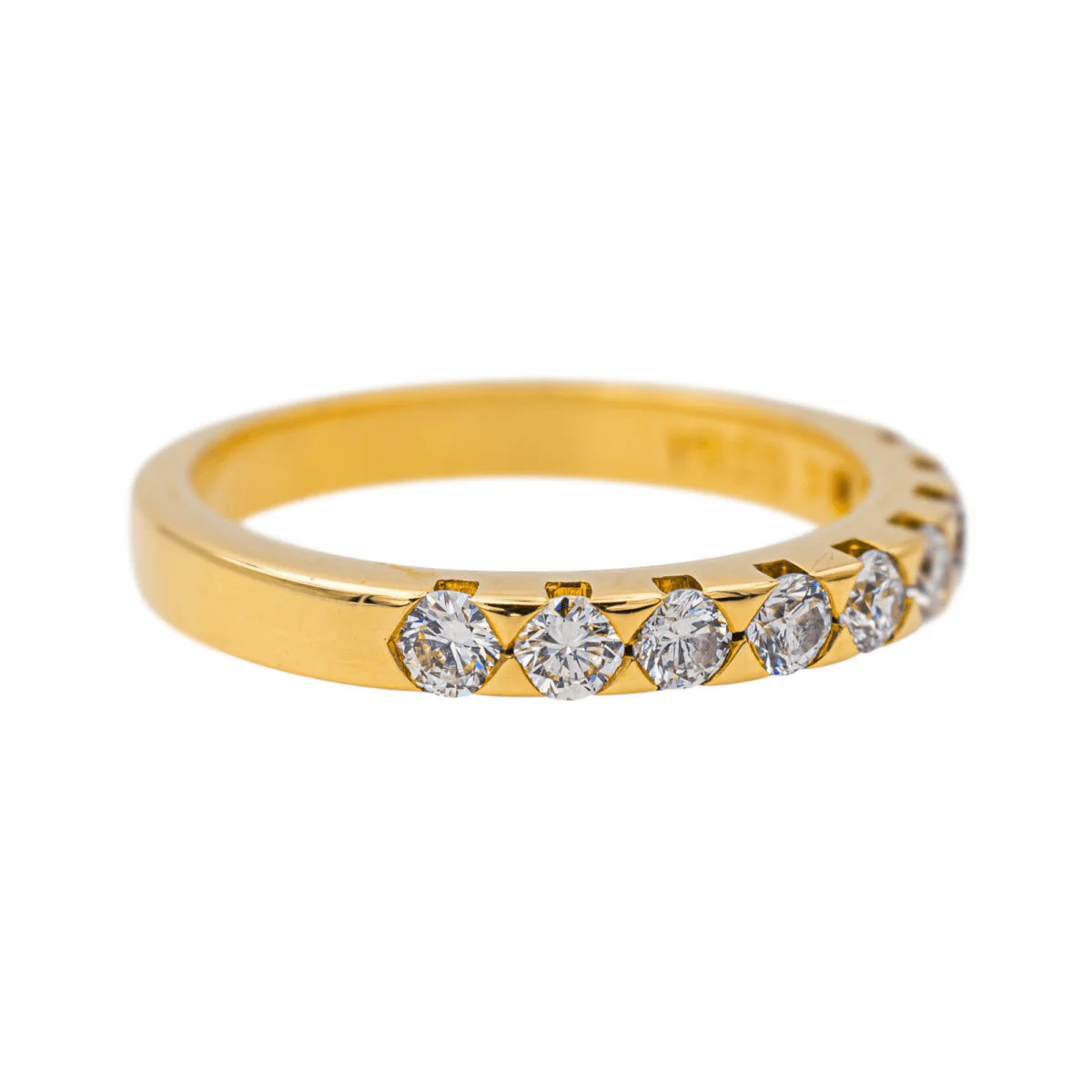 Bague Alliance en or jaune et diamants - Image 6