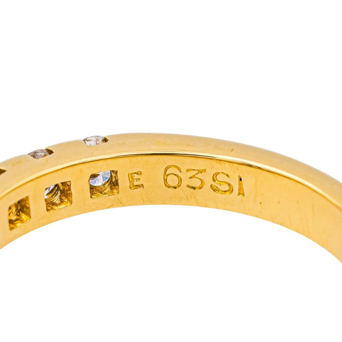 Bague Alliance en or jaune et diamants - Image 7