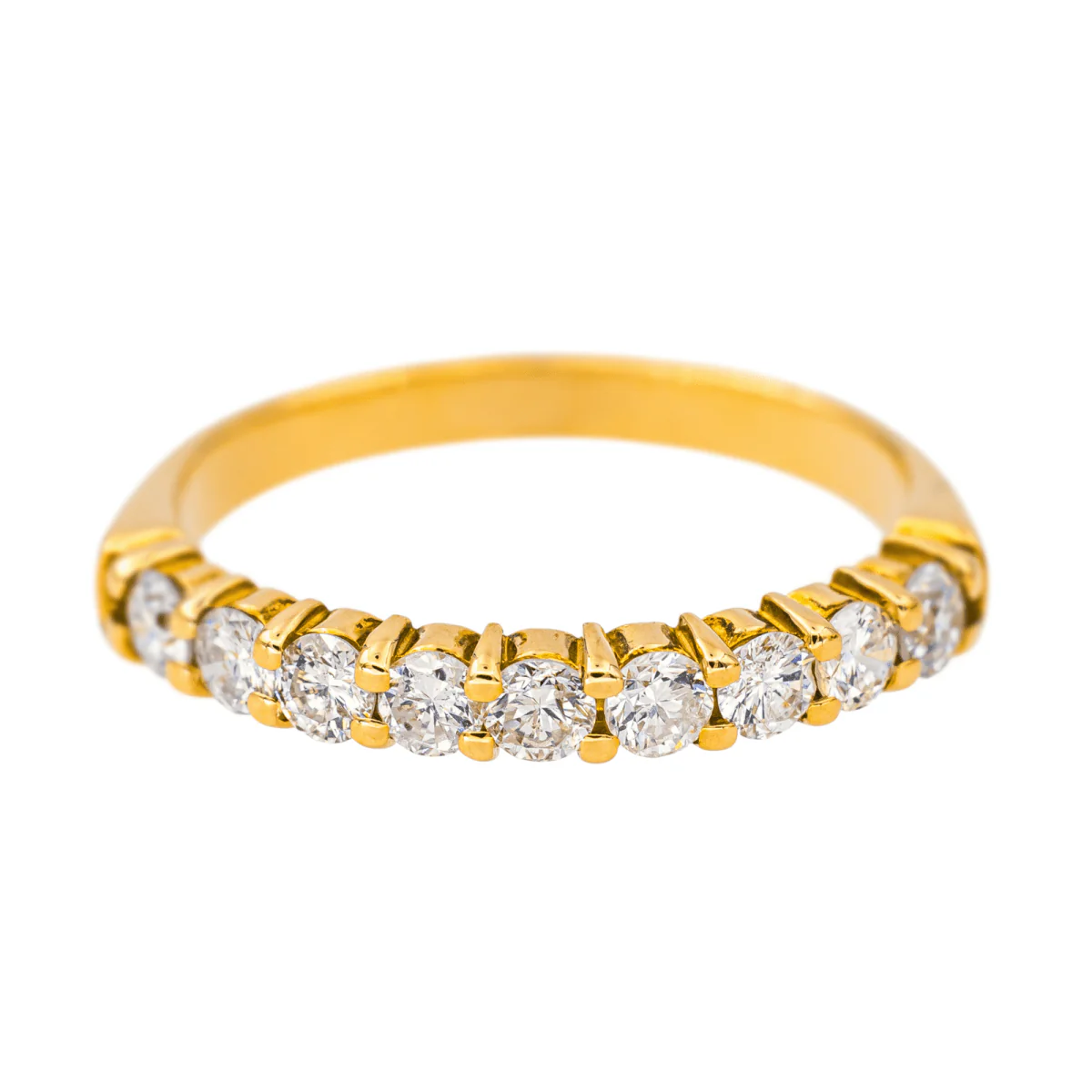 Bague Alliance en or jaune et diamants