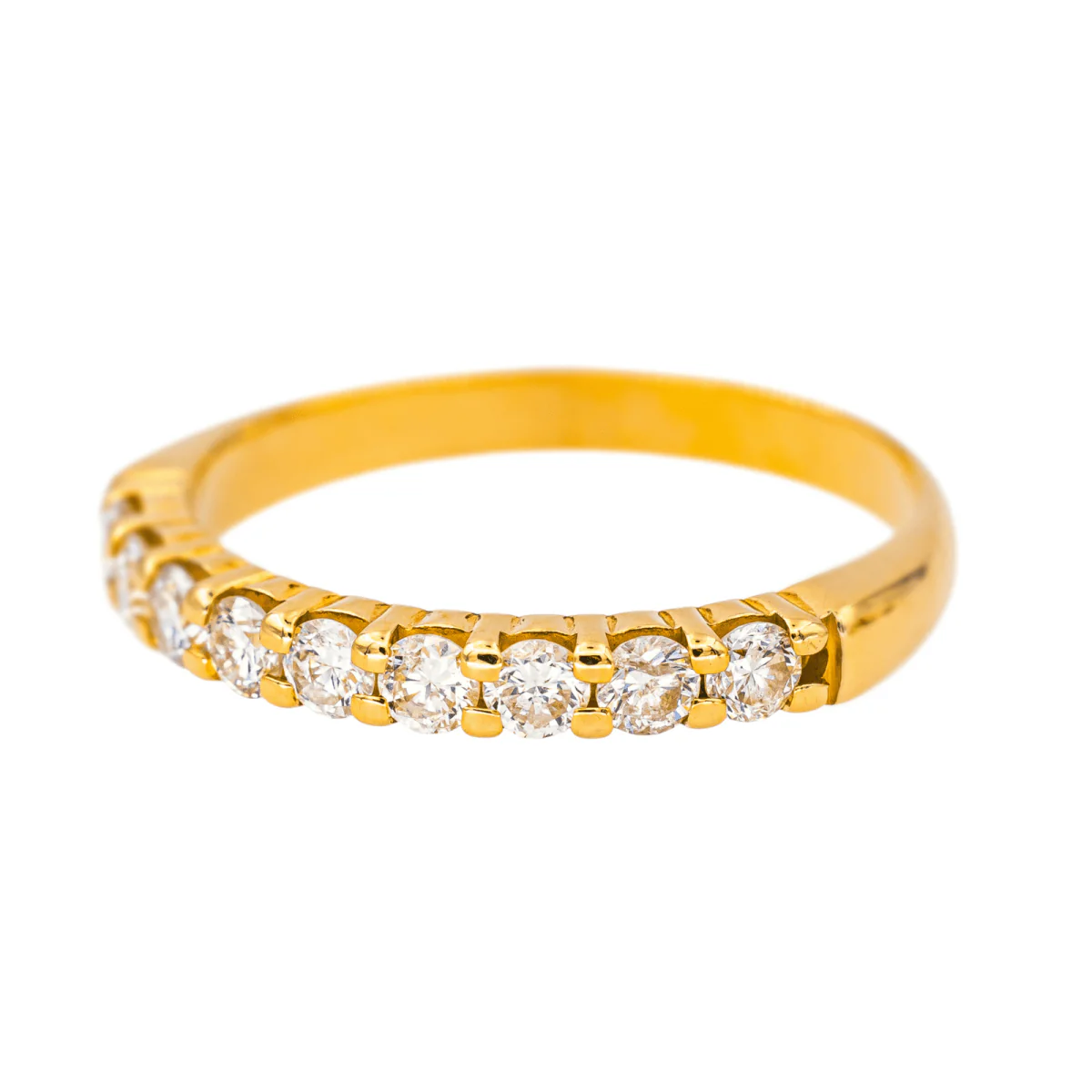 Bague Alliance en or jaune et diamants - Image 3
