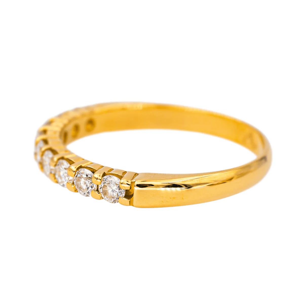 Bague Alliance en or jaune et diamants - Image 4