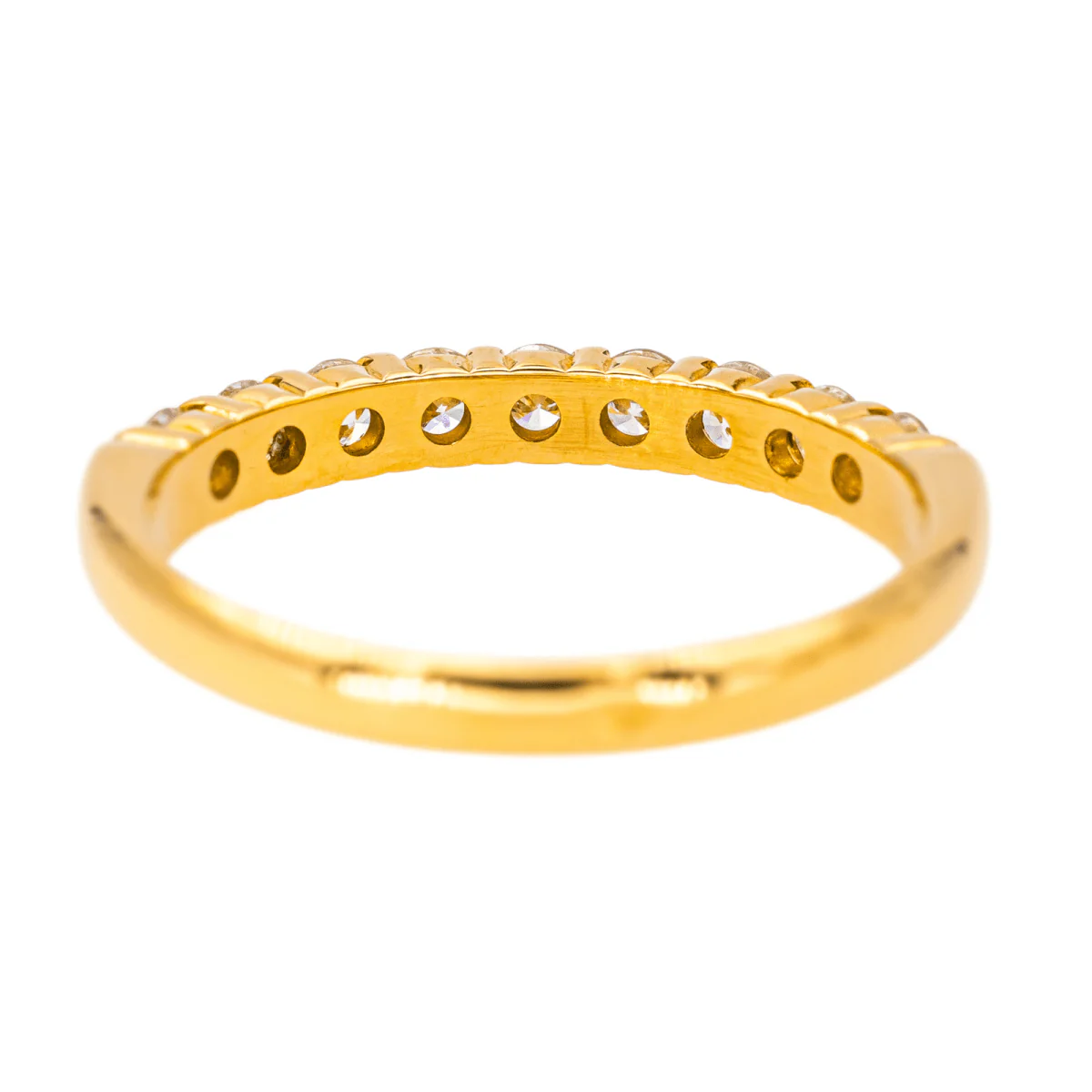 Bague Alliance en or jaune et diamants - Image 5